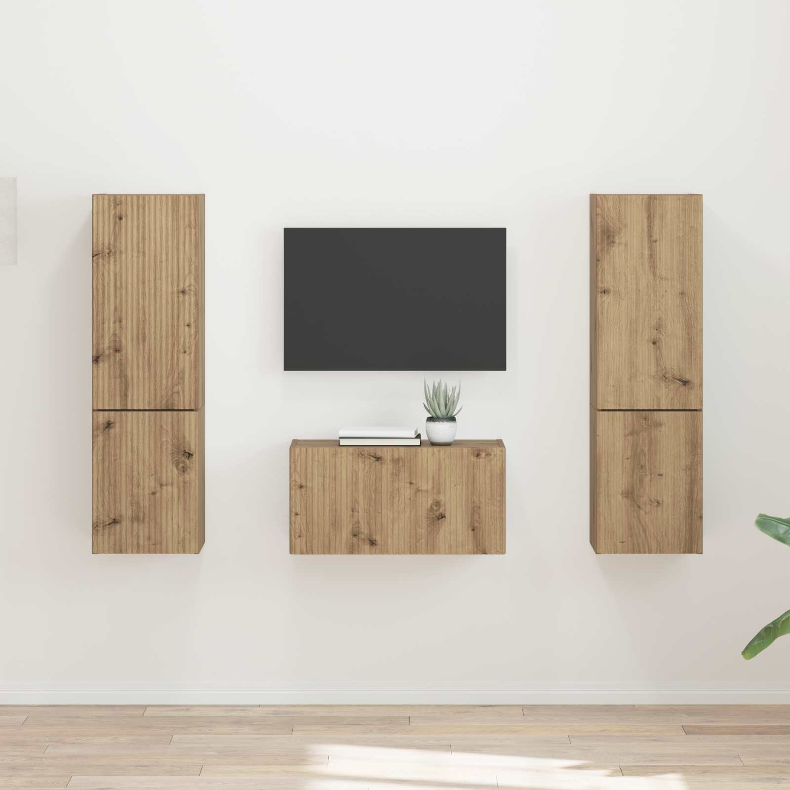 Set TV komoda 5 pcs Umjetnički hrast Konstruirano drvo