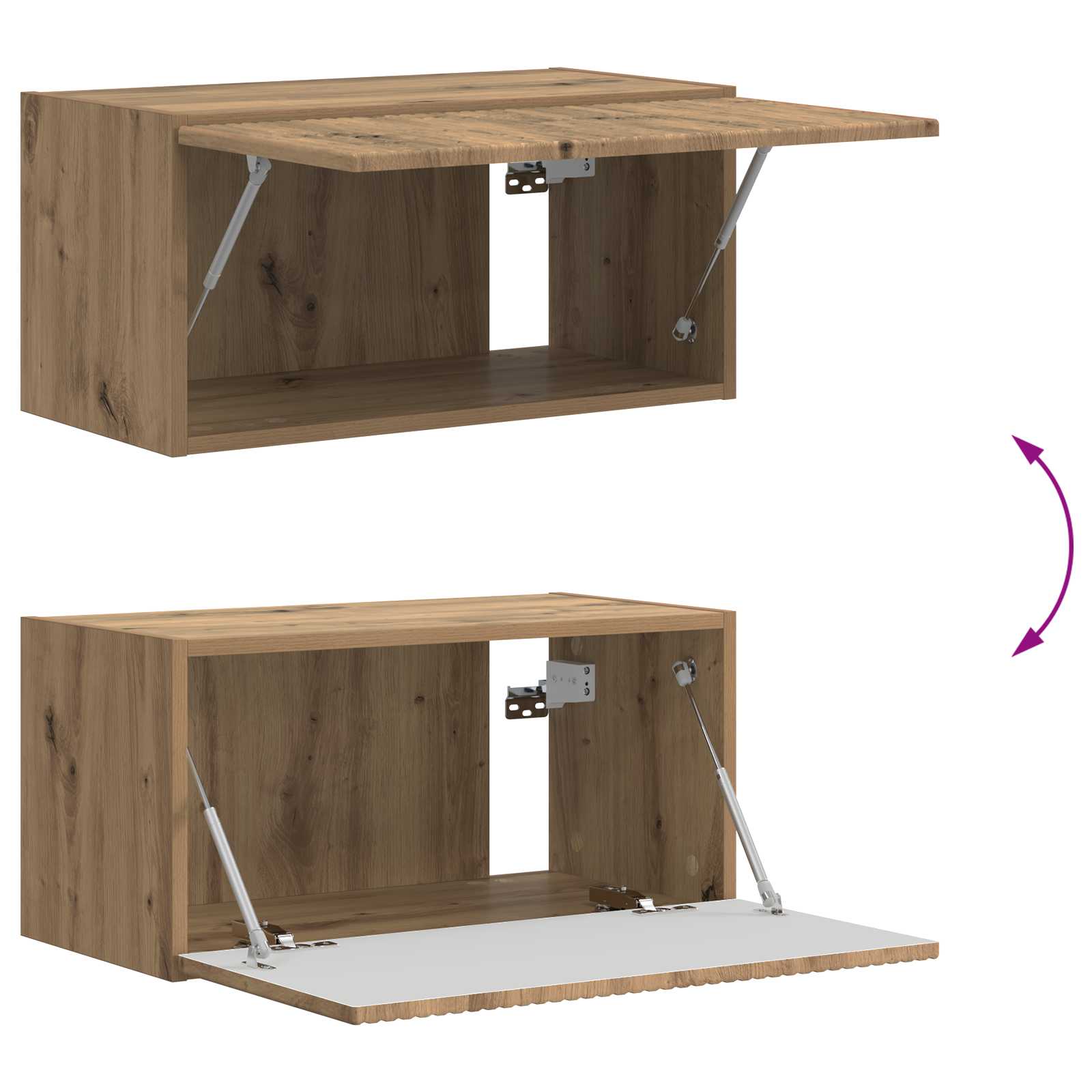 Set TV komoda 5 pcs Umjetnički hrast Konstruirano drvo