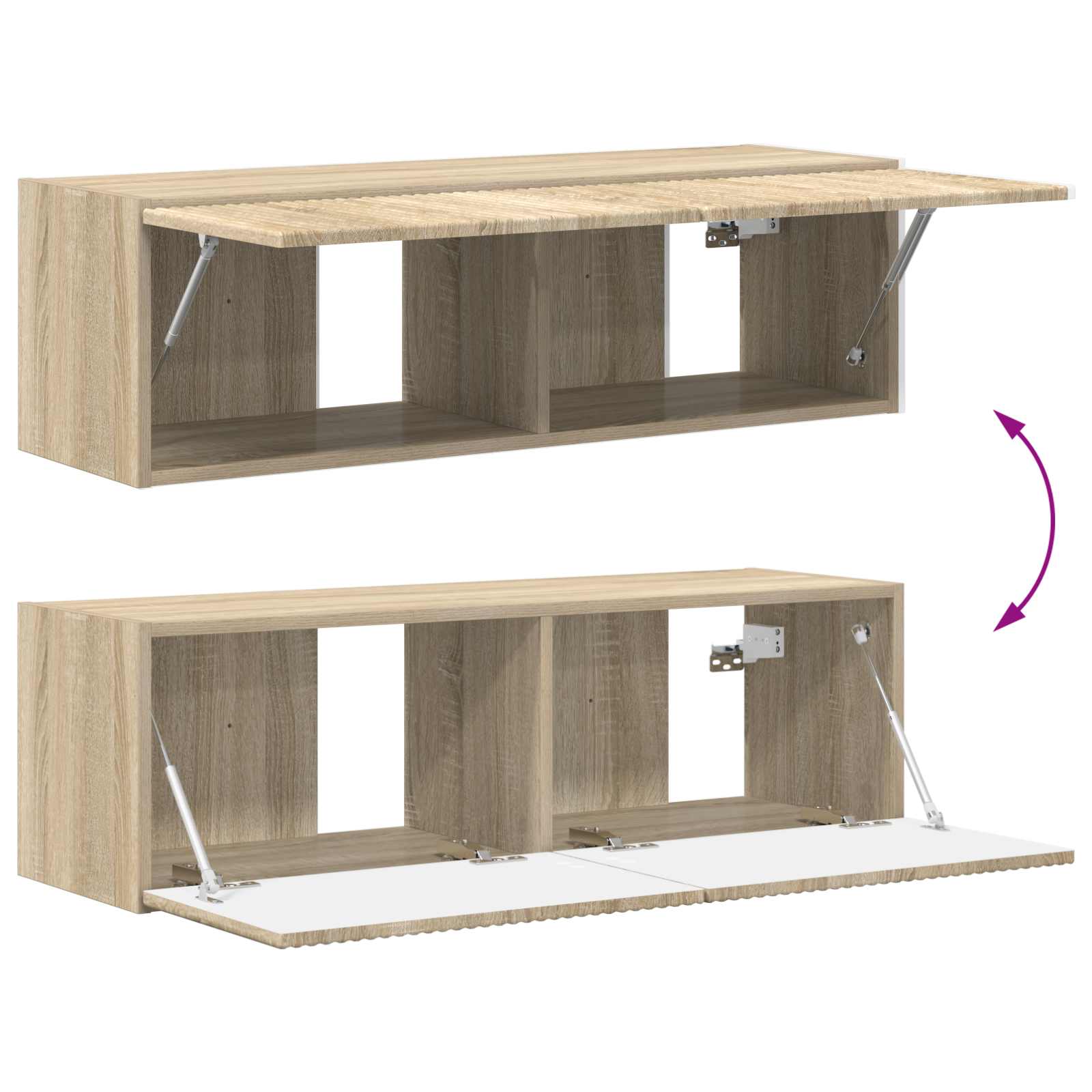 Set TV komoda 4 pcs Sonoma hrast Konstruirano drvo