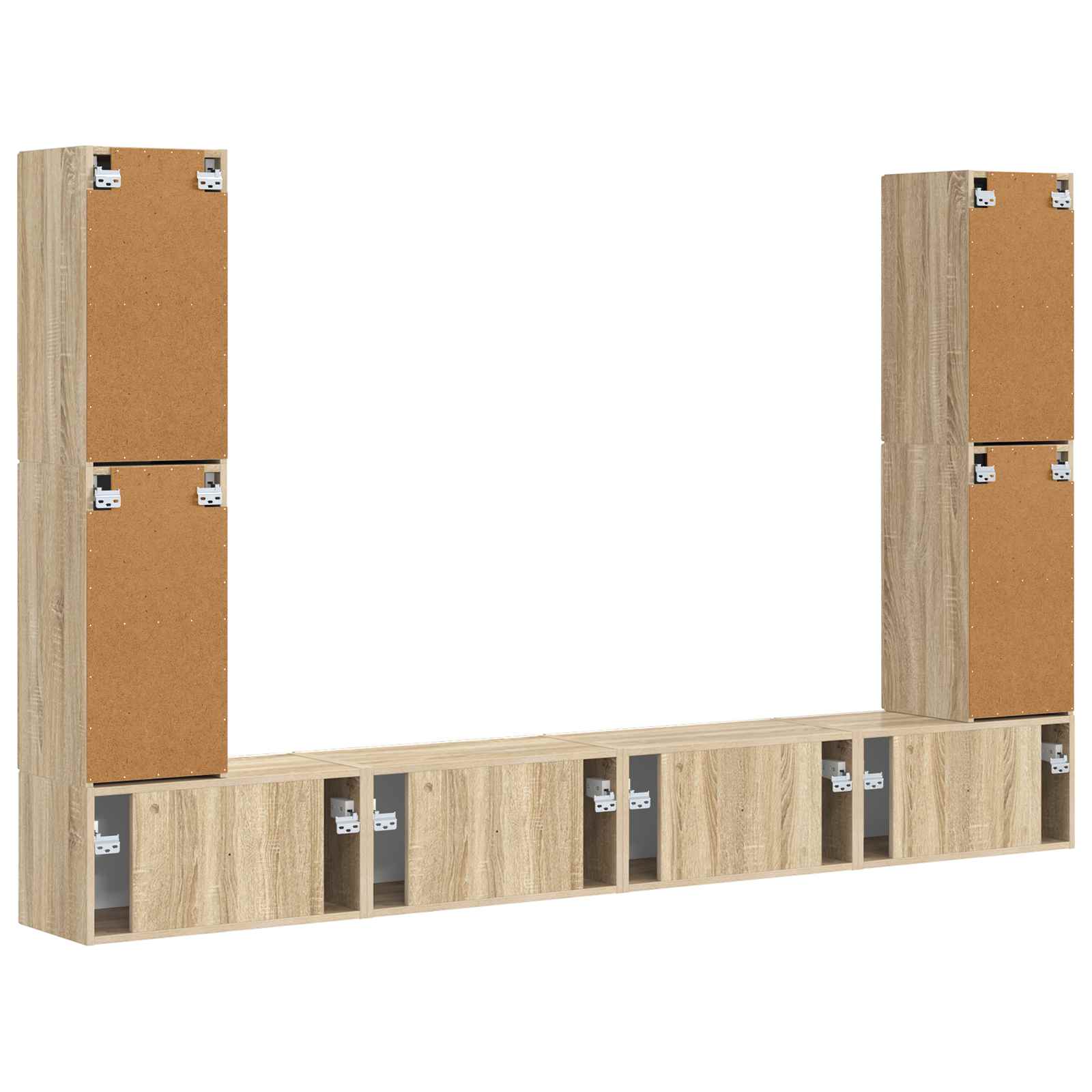 Set TV komoda 8 pcs Sonoma hrast Konstruirano drvo