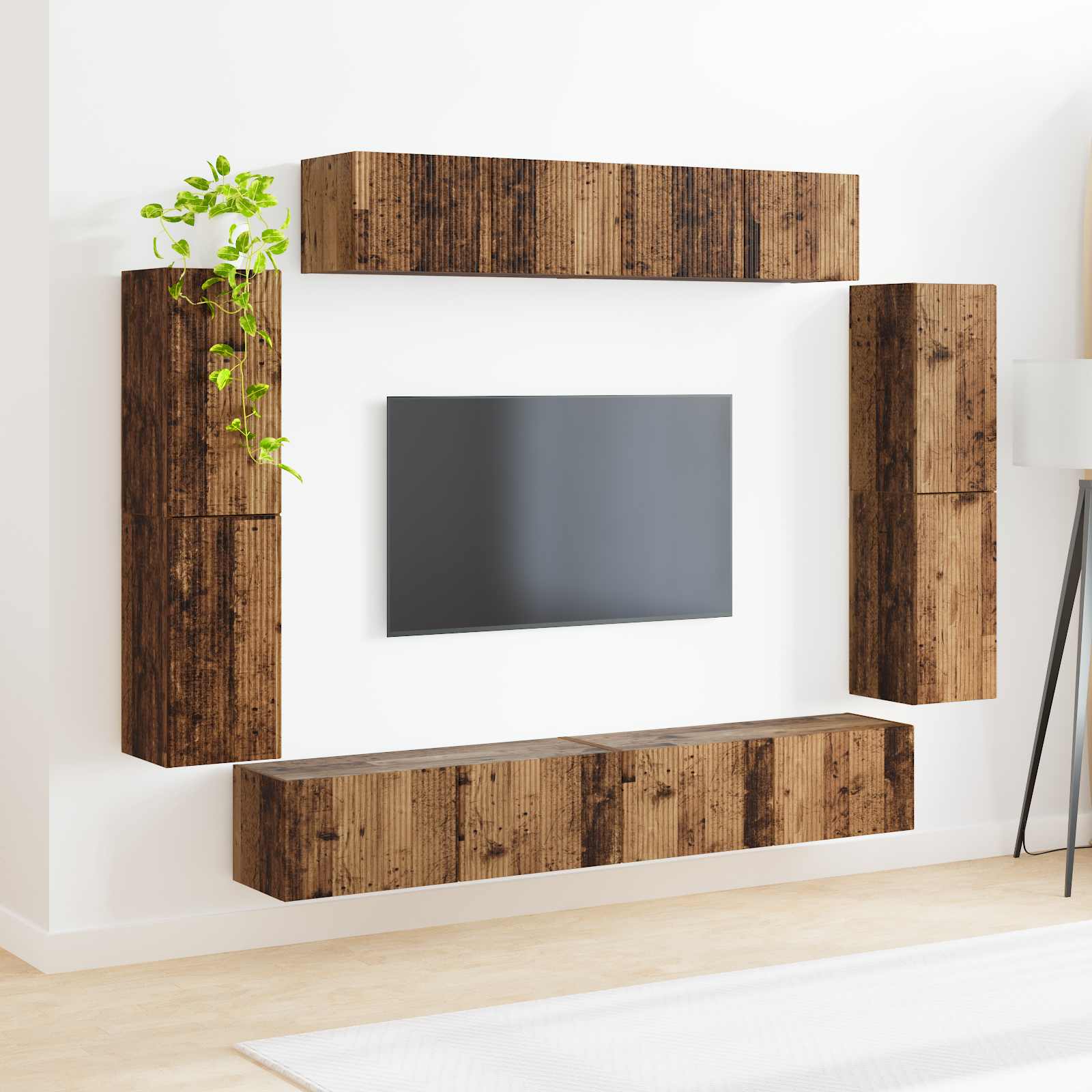 TV ormar 8 pcs Staro drvo