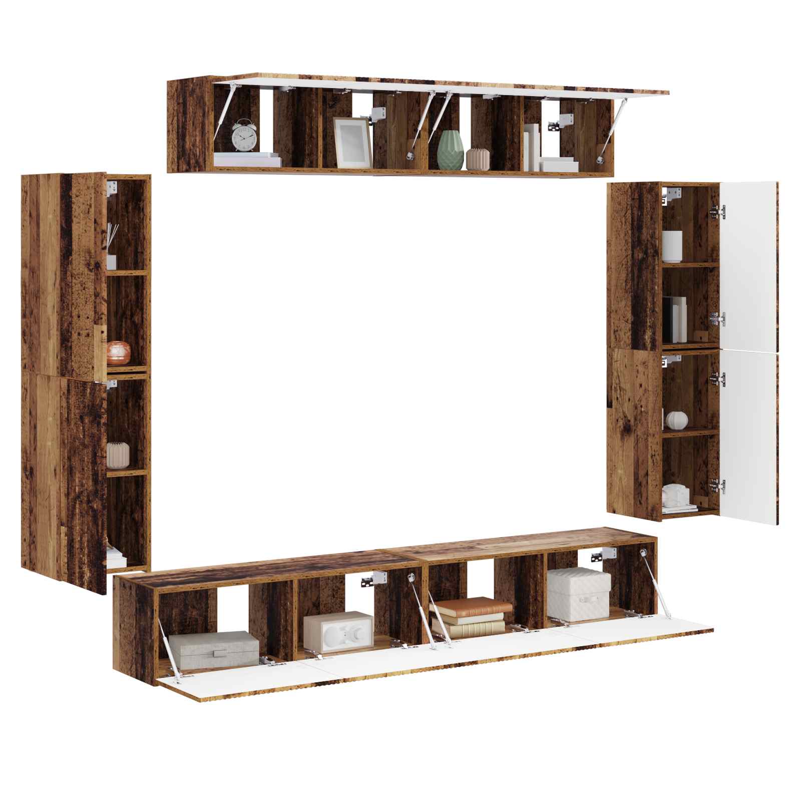 TV ormar 8 pcs Staro drvo