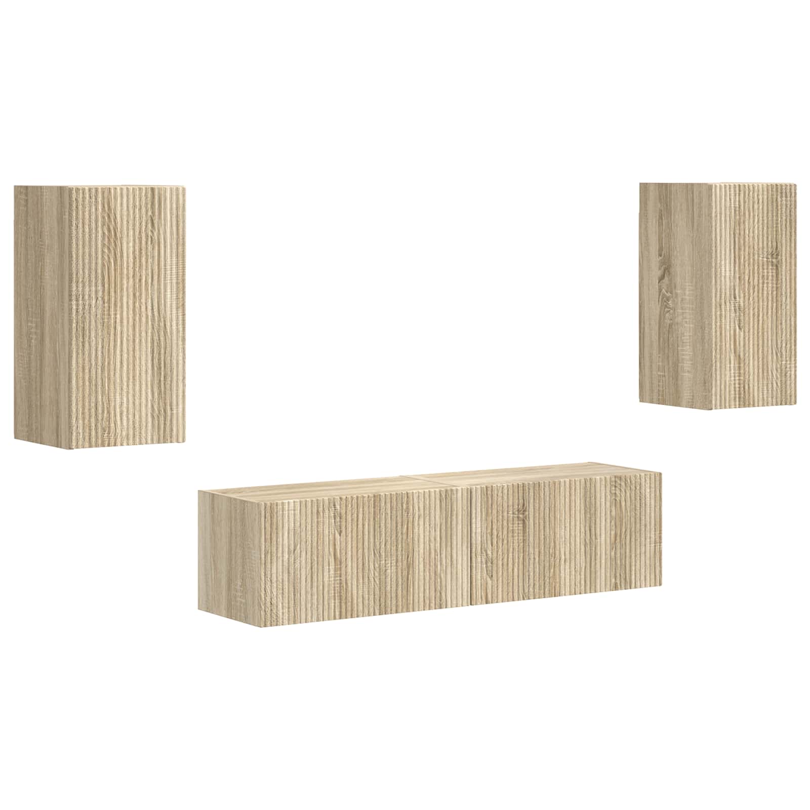 Set TV komoda 4 pcs Sonoma hrast Konstruirano drvo