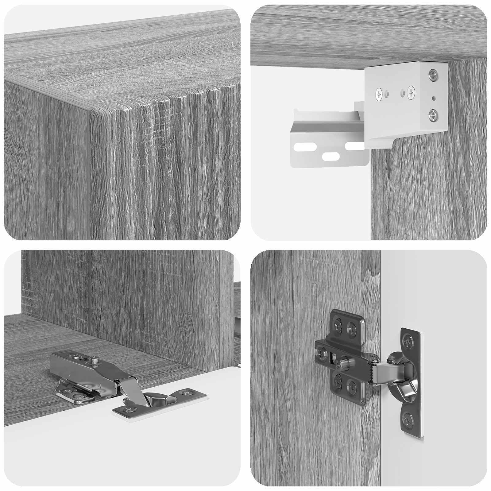 Set TV komoda 4 pcs Siva Sonoma Konstruirano drvo