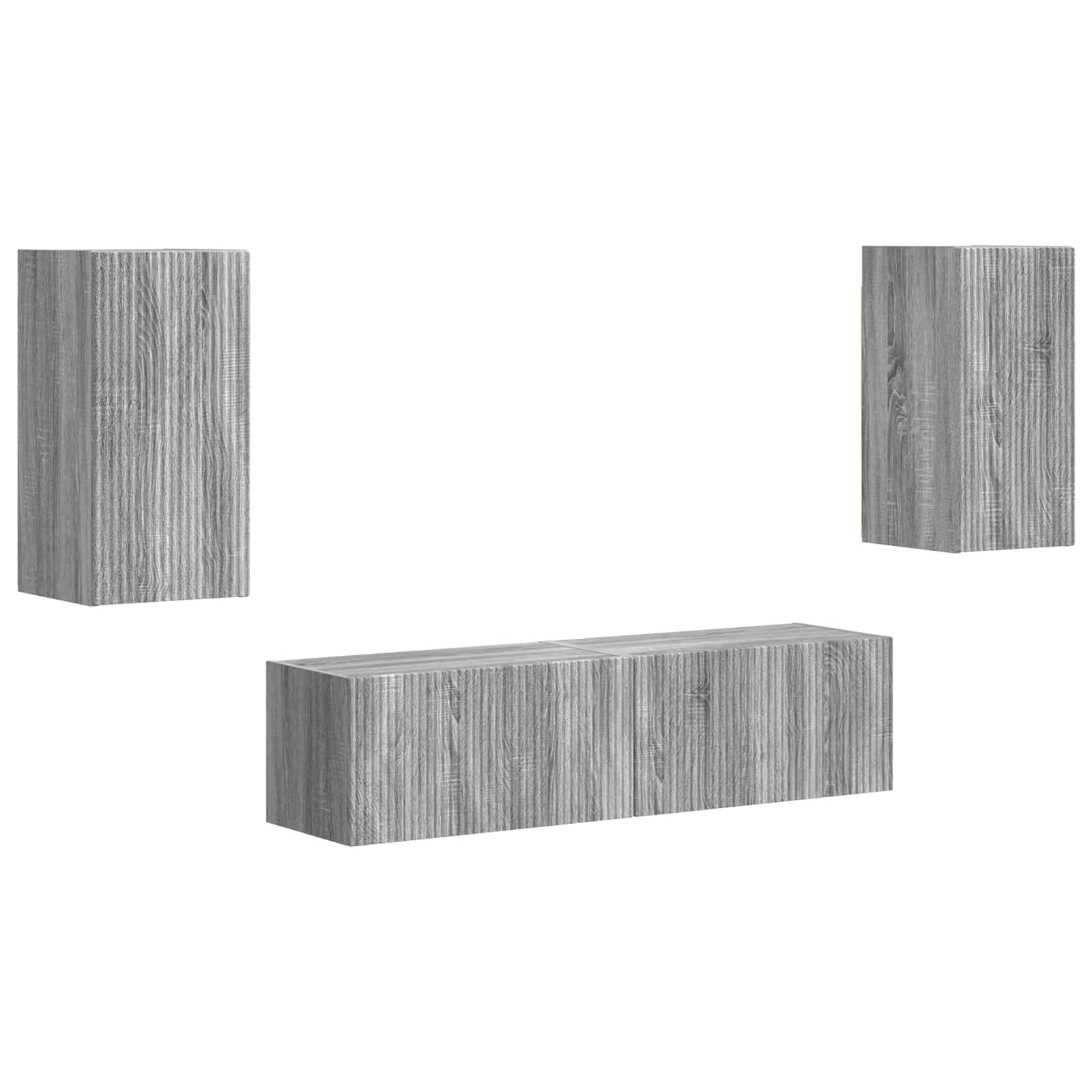 Set TV komoda 4 pcs Siva Sonoma Konstruirano drvo