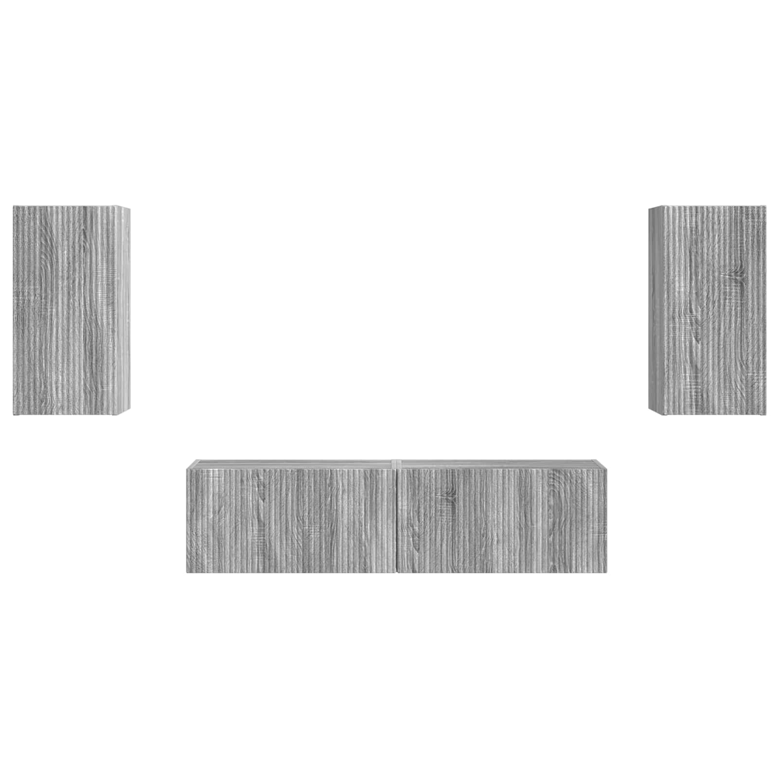 Set TV komoda 4 pcs Siva Sonoma Konstruirano drvo
