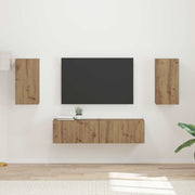 Set TV komoda 4 pcs Umjetnički hrast Konstruirano drvo