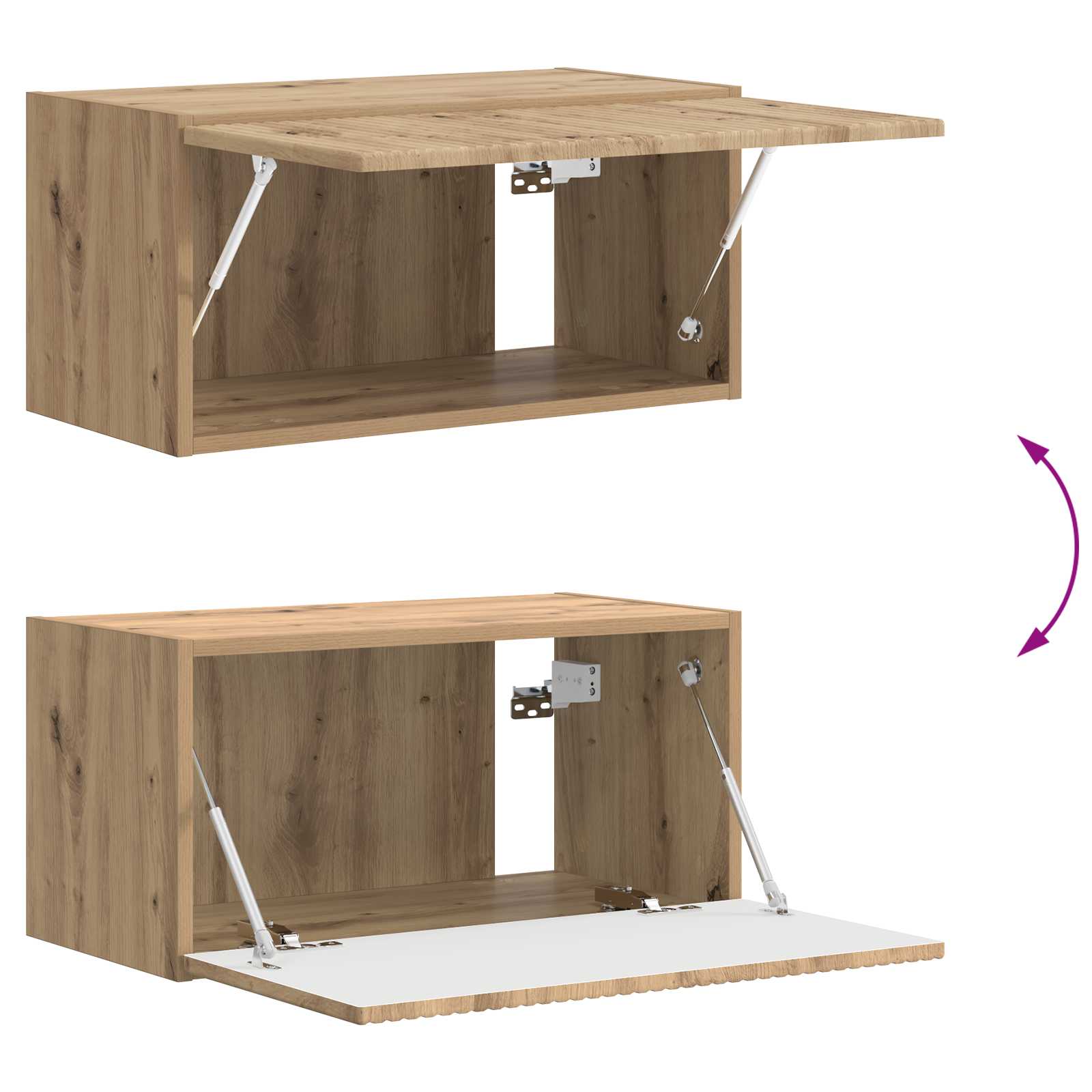 Set TV komoda 4 pcs Umjetnički hrast Konstruirano drvo