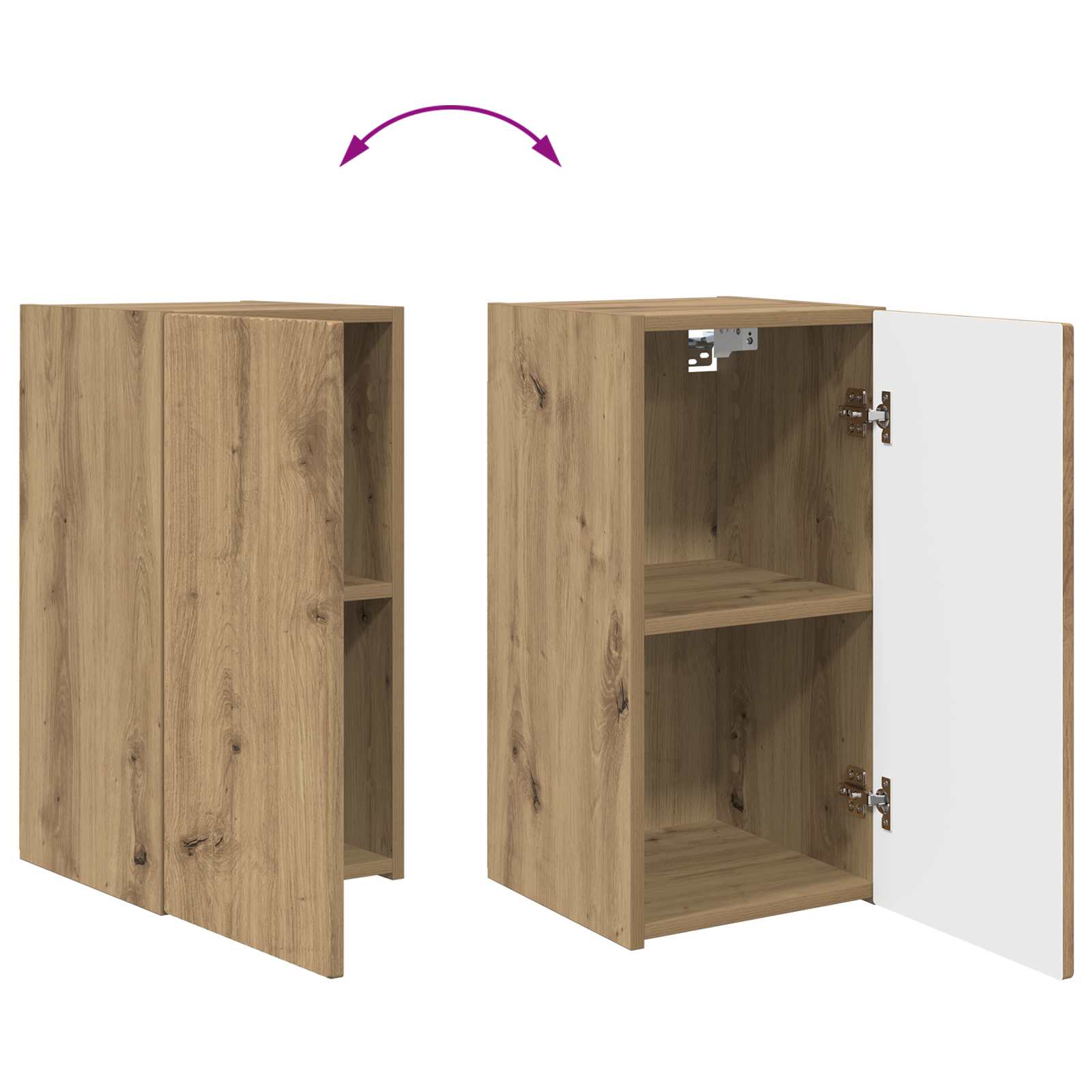 Set TV komoda 4 pcs Umjetnički hrast Konstruirano drvo