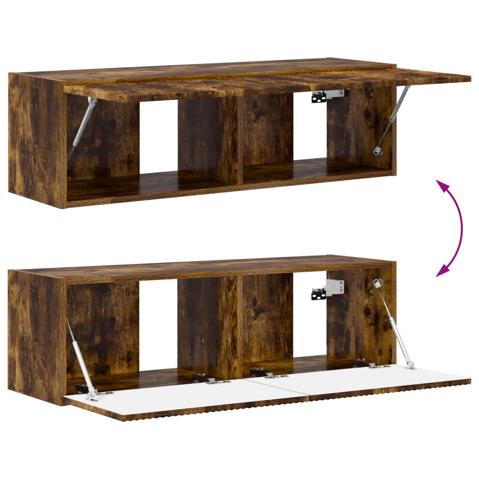 Set TV komoda 4 pcs Dimljeni hrast Konstruirano drvo