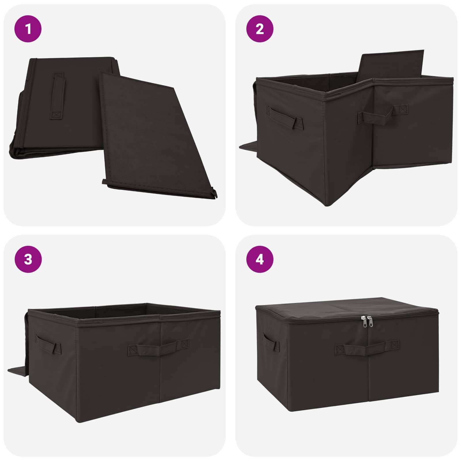 Kutija za spremanje 24 pcs Antracit 55 x 35 x 32 cm