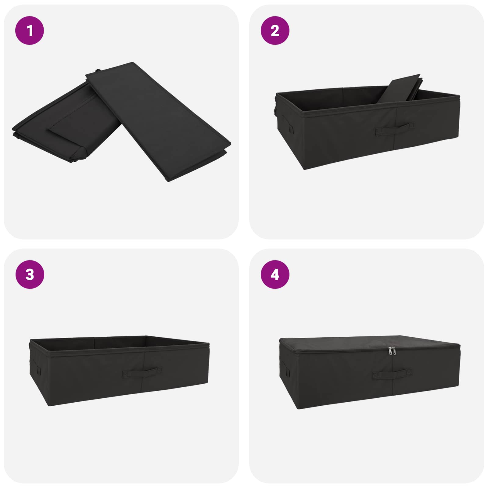 Kutija za spremanje 24 pcs Antracit 70 x 40 x 18 cm