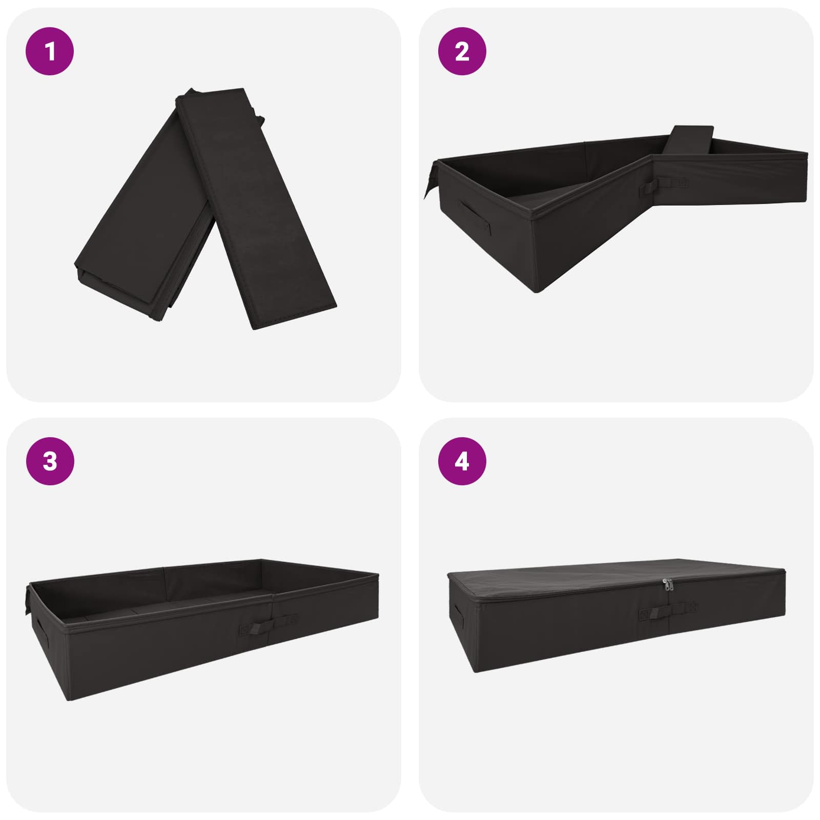 Kutija za spremanje 2 pcs Antracit 100 x 50 x 18 cm