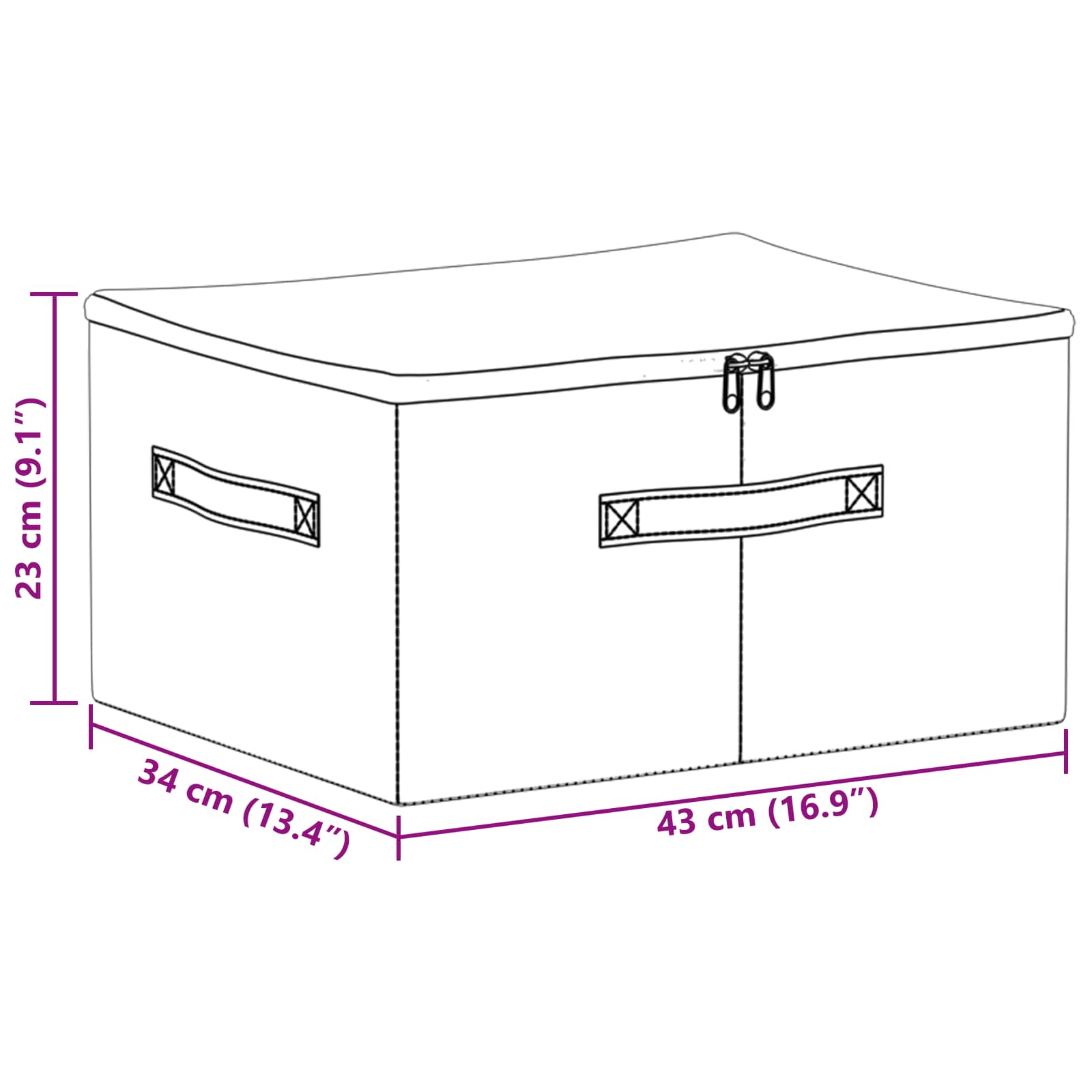 Kutija za spremanje 24 pcs Krem 43 x 34 x 23 cm Netkana tkanina