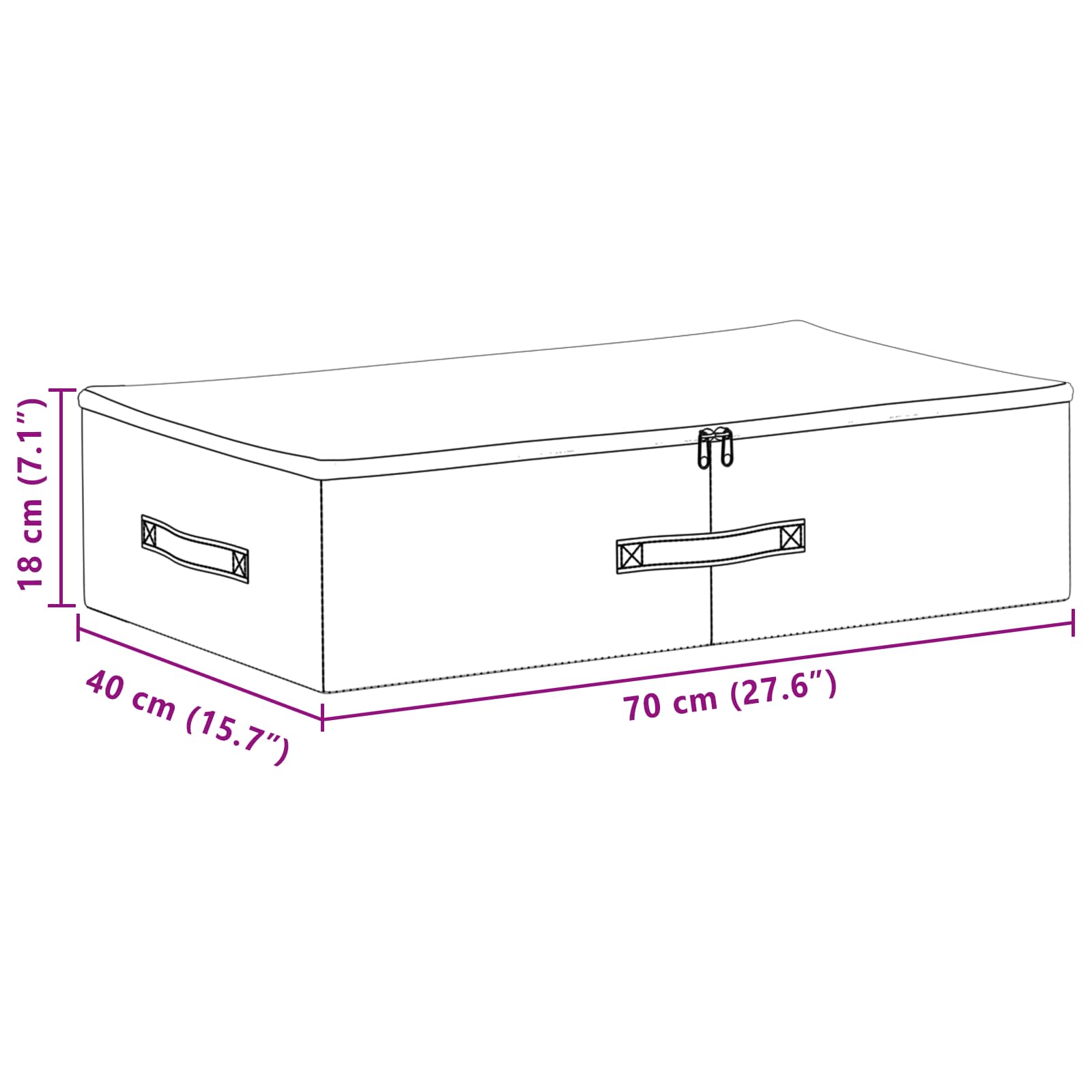 Kutija za spremanje 6 pcs Krem 70 x 40 x 18 cm Netkana tkanina