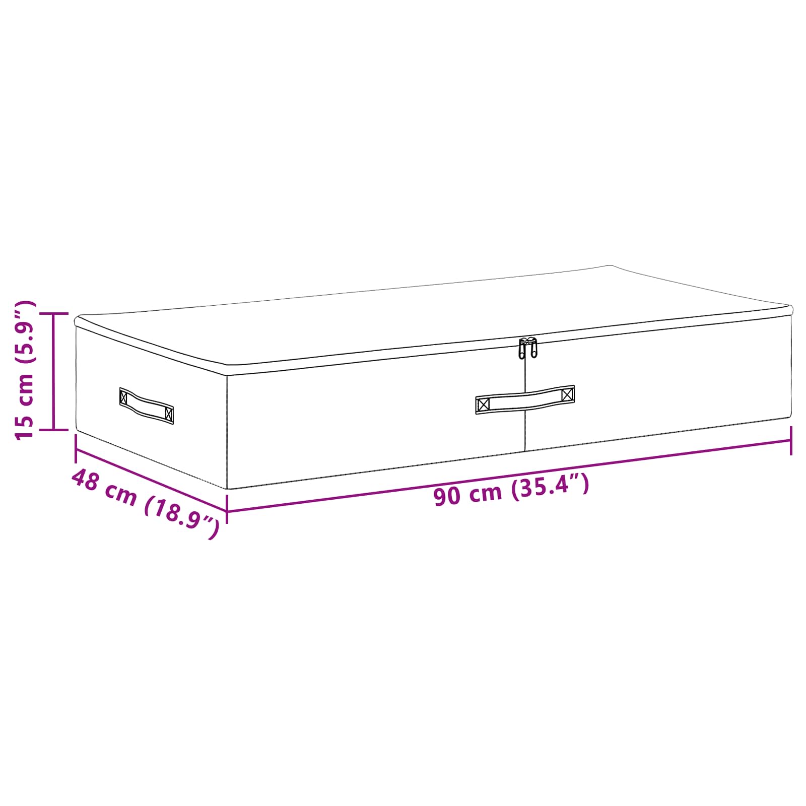 Kutija za spremanje 24 pcs Krem 90 x 48 x 15 cm Netkana tkanina
