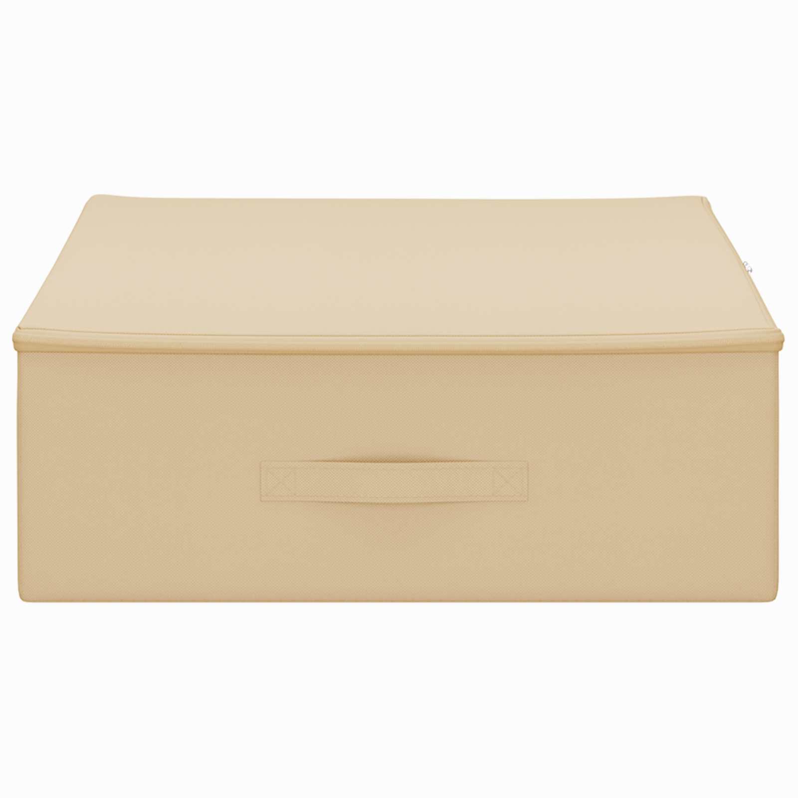 Kutija za spremanje 2 pcs Krem 100 x 50 x 18 cm Netkana tkanina
