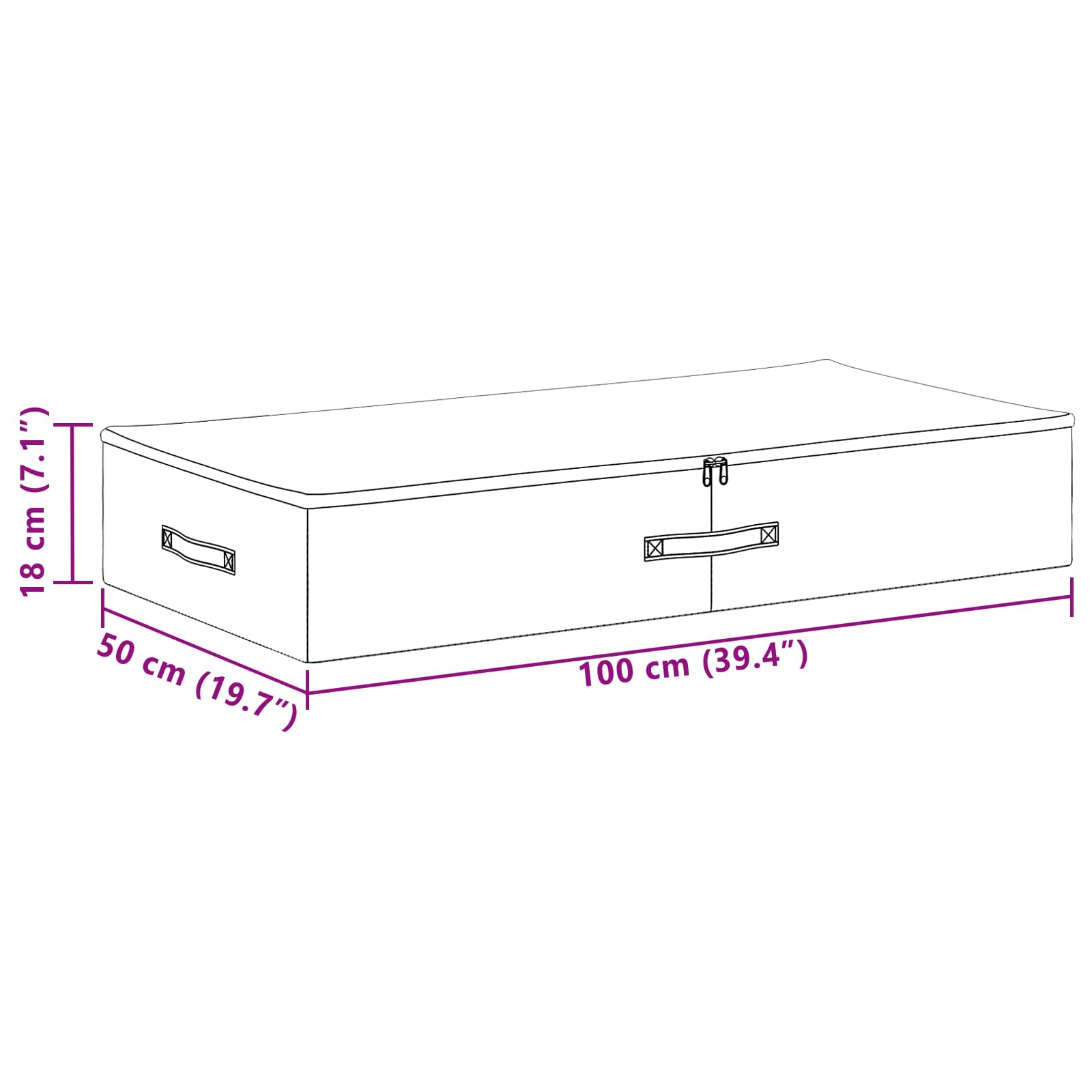 Kutija za spremanje 6 pcs Krem 100 x 50 x 18 cm Netkana tkanina