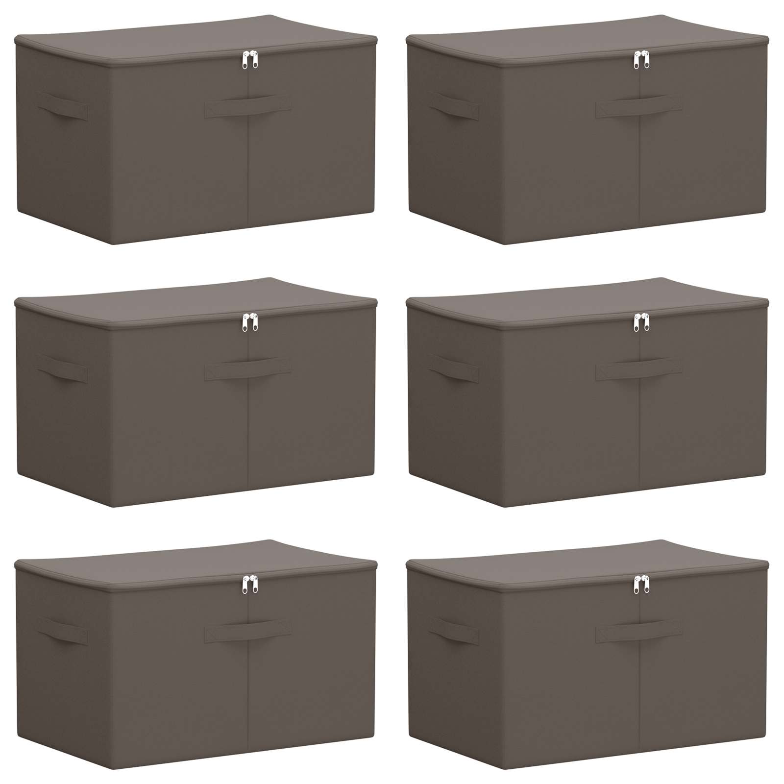 Kutija za spremanje 6 pcs Siva 60 x 43 x 35 cm Netkana tkanina