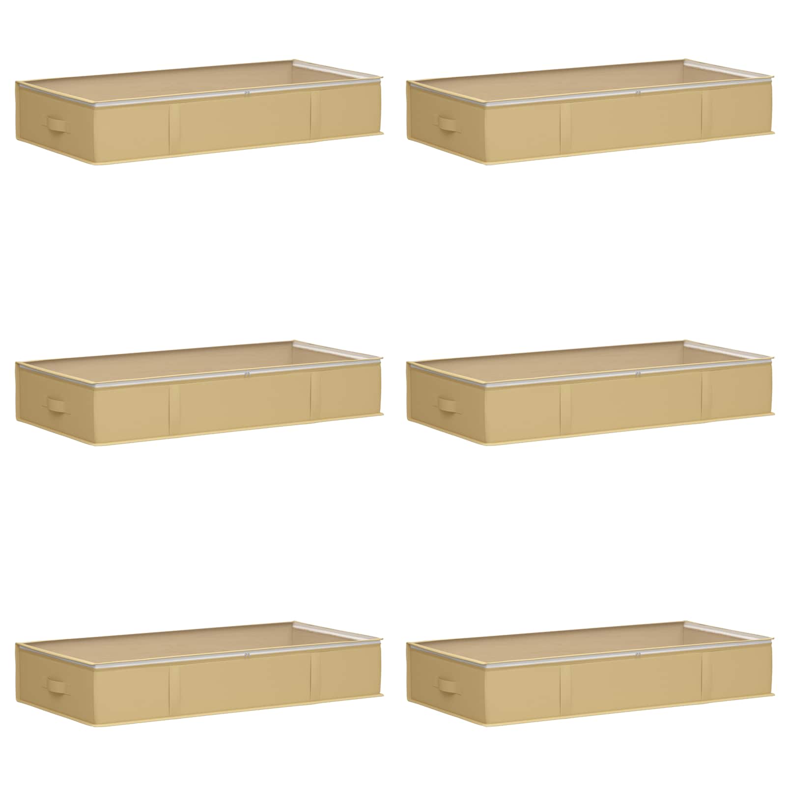 Kutija za pohranu s prozirnim prozorom na vrhu 6 pcs Krem