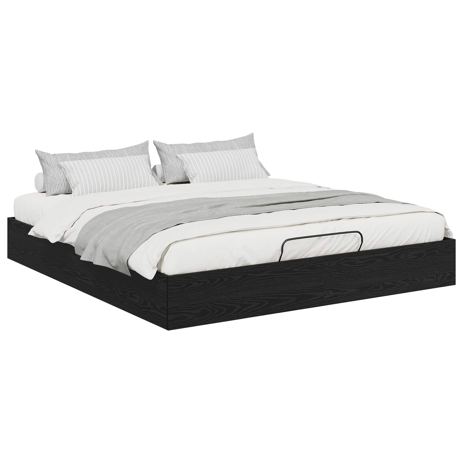 Otomanski krevet s pohranom Crni Hrast 203 x 160 x 25 cm
