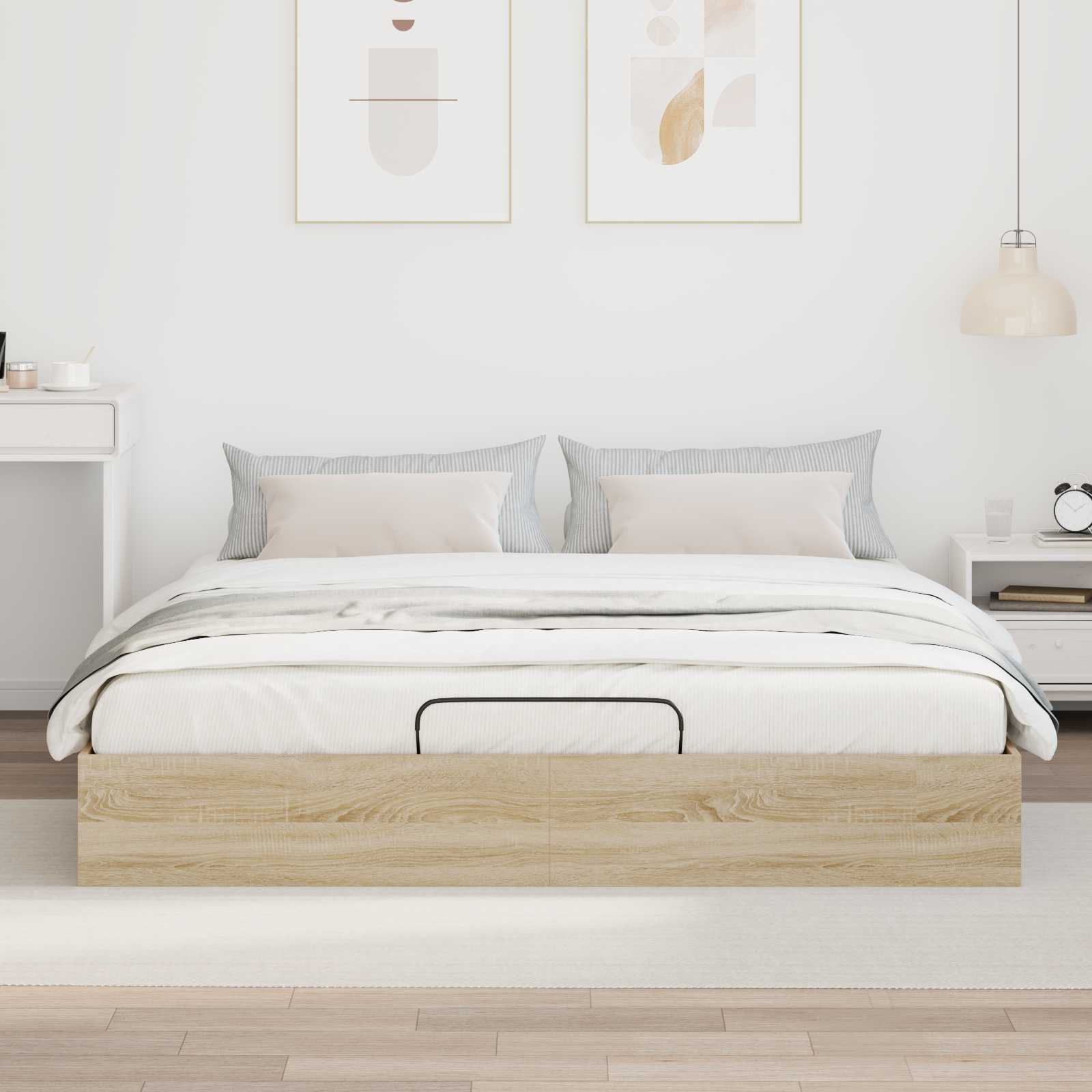 Otomanski krevet s pohranom Sonoma hrast 203 x 160 x 25 cm