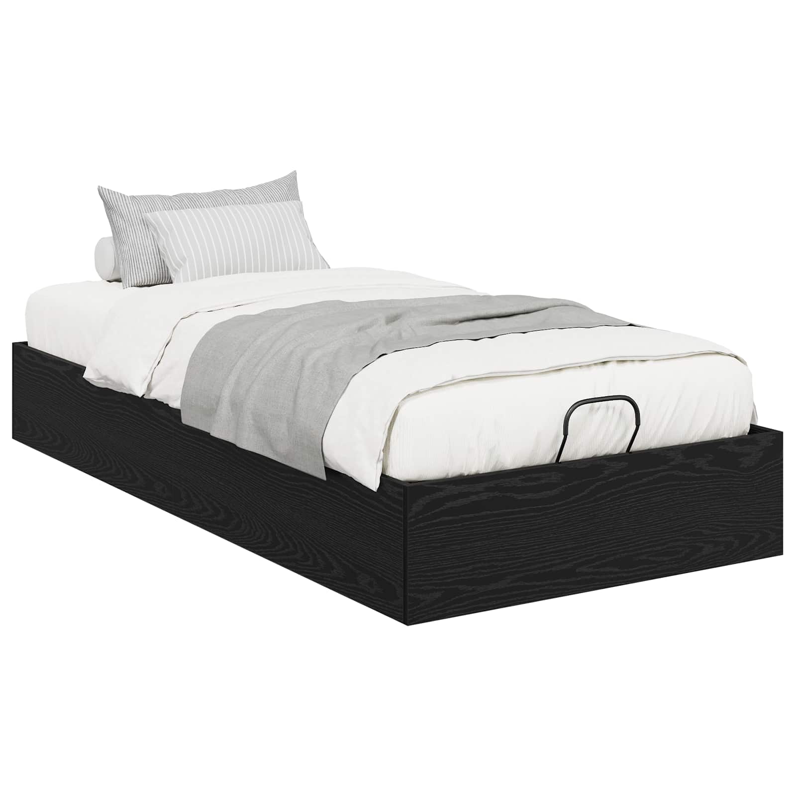 Otomanski krevet s pohranom Crni Hrast 203 x 100 x 25 cm
