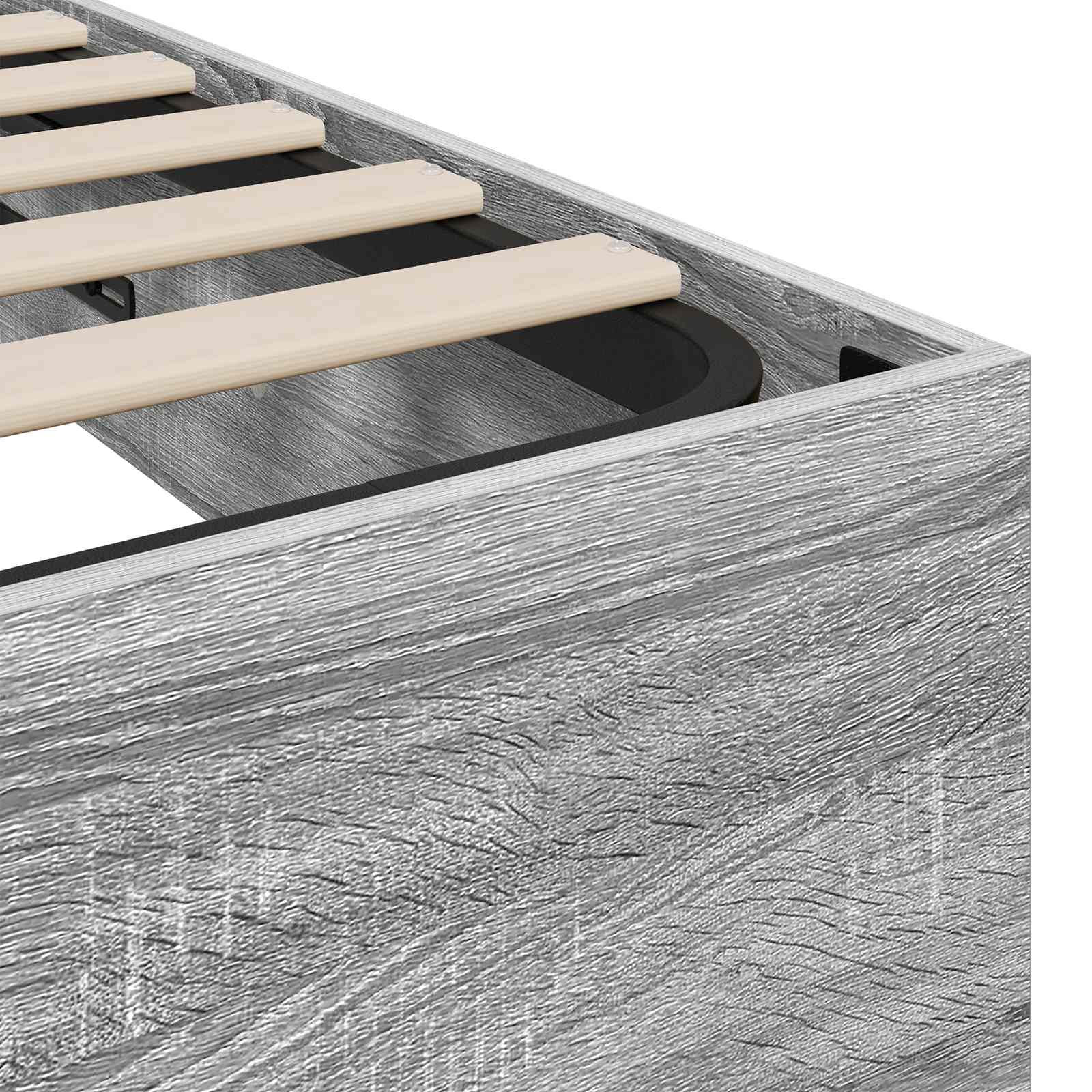 Otomanski krevet s pohranom Sivi Sonoma 203 x 100 x 25 cm