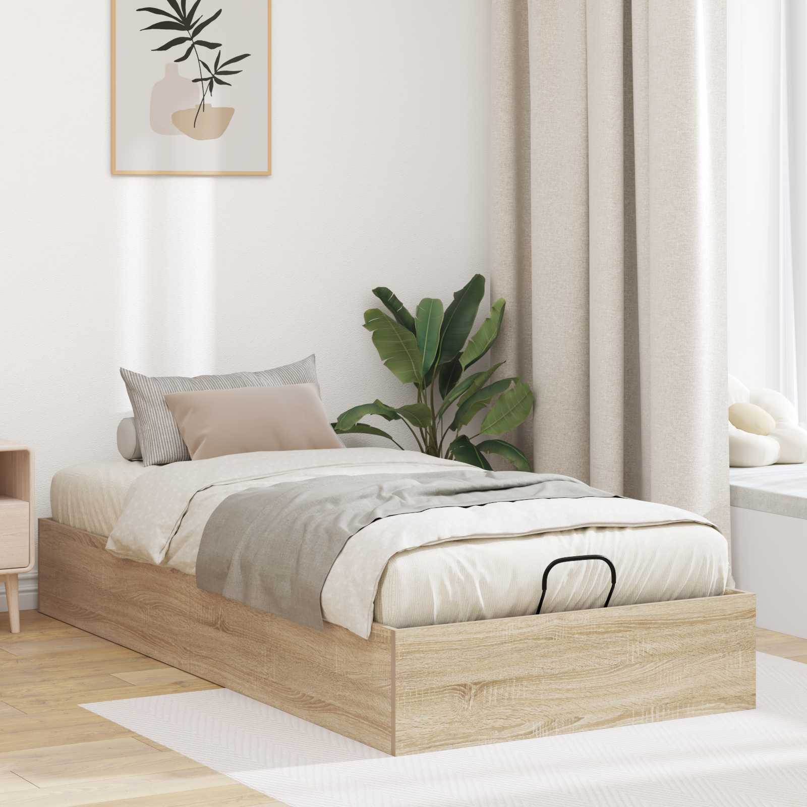 Otomanski krevet s pohranom Sonoma hrast 203 x 90 x 25 cm