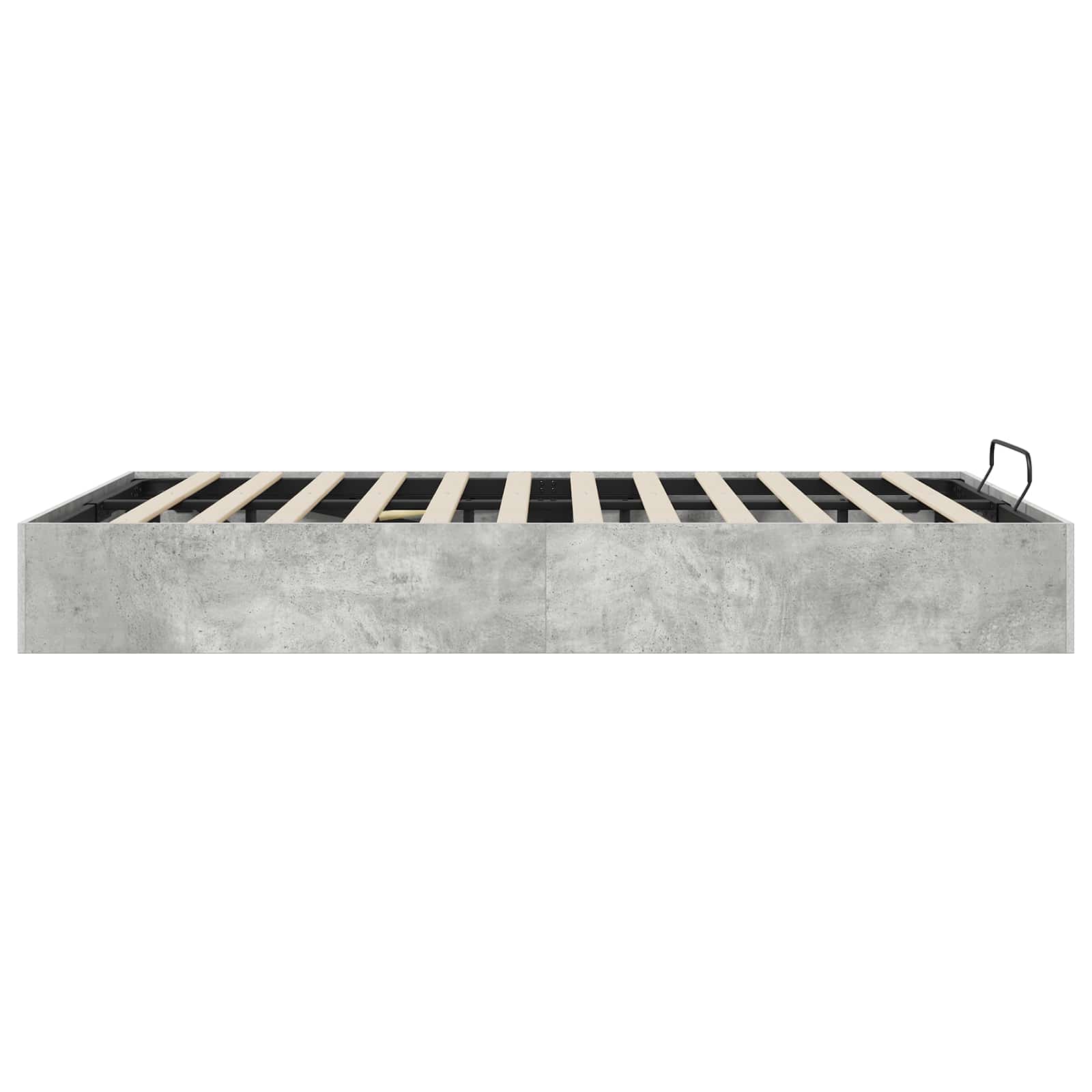 Otomanski krevet Betonsko Siva 135 x 190 cm Konstrukcijsko drvo