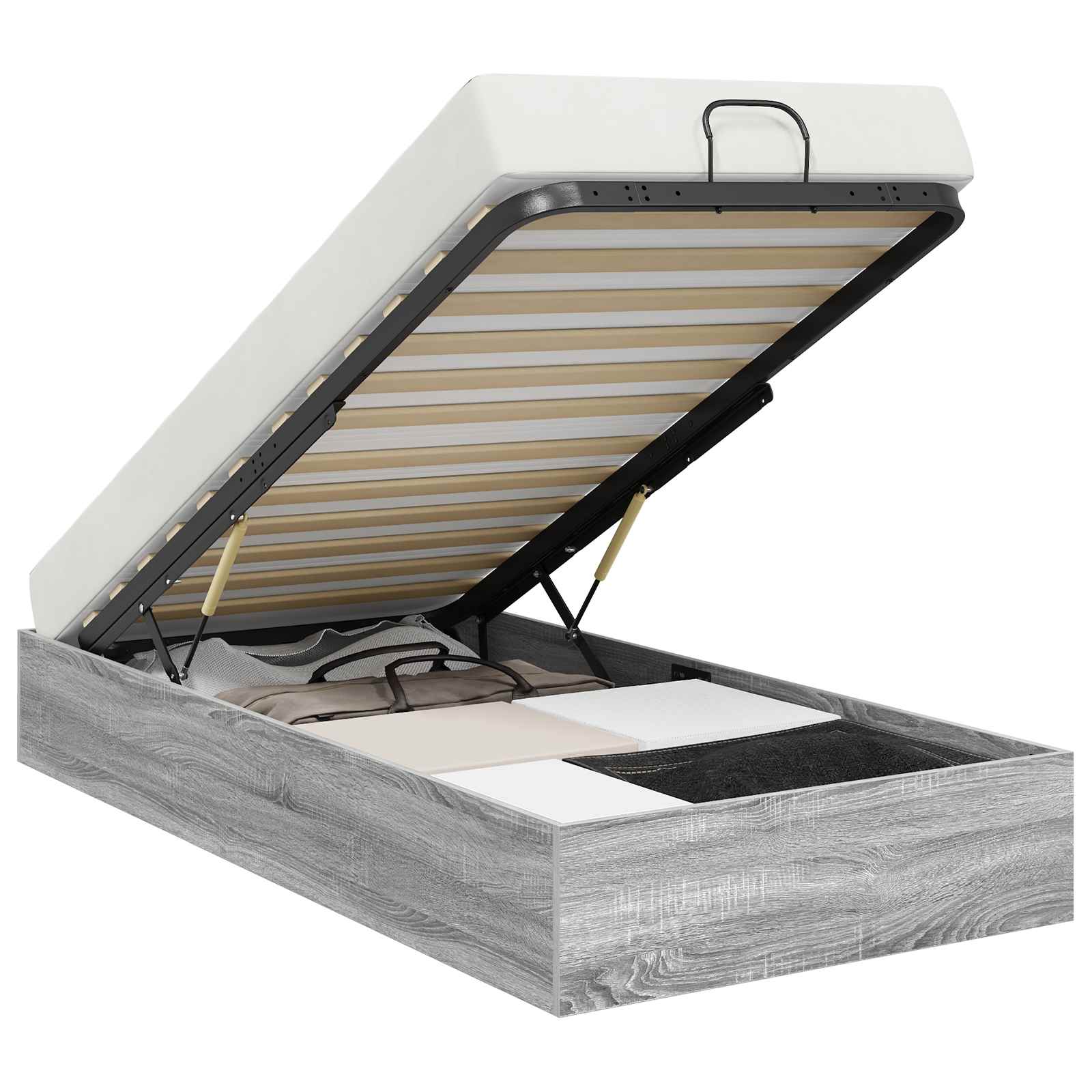 Otomanski krevet s pohranom Sivi Sonoma 193 x 90 x 25 cm