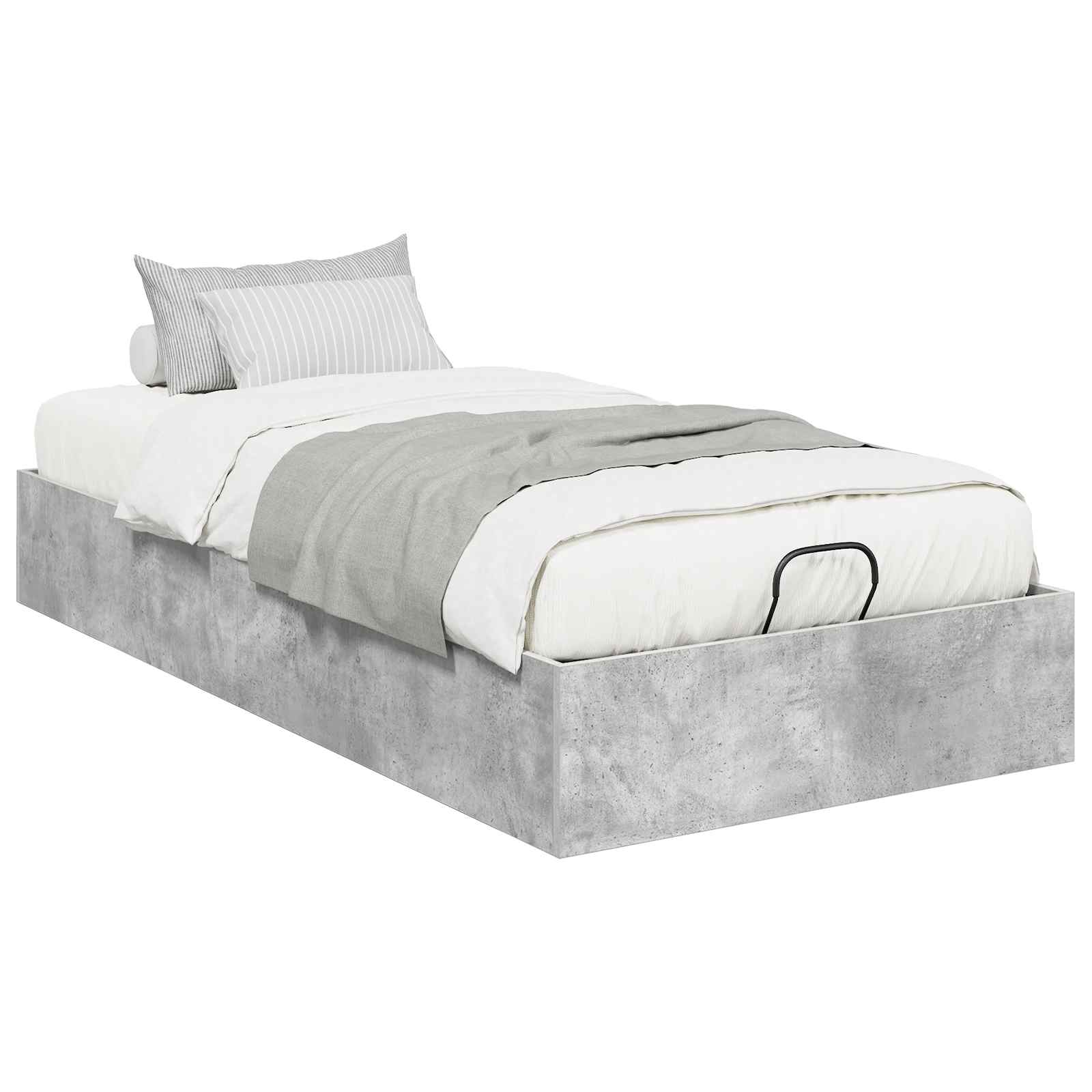 Otomanski krevet s pohranom Betonsko Siva 75,5 x 190 cm