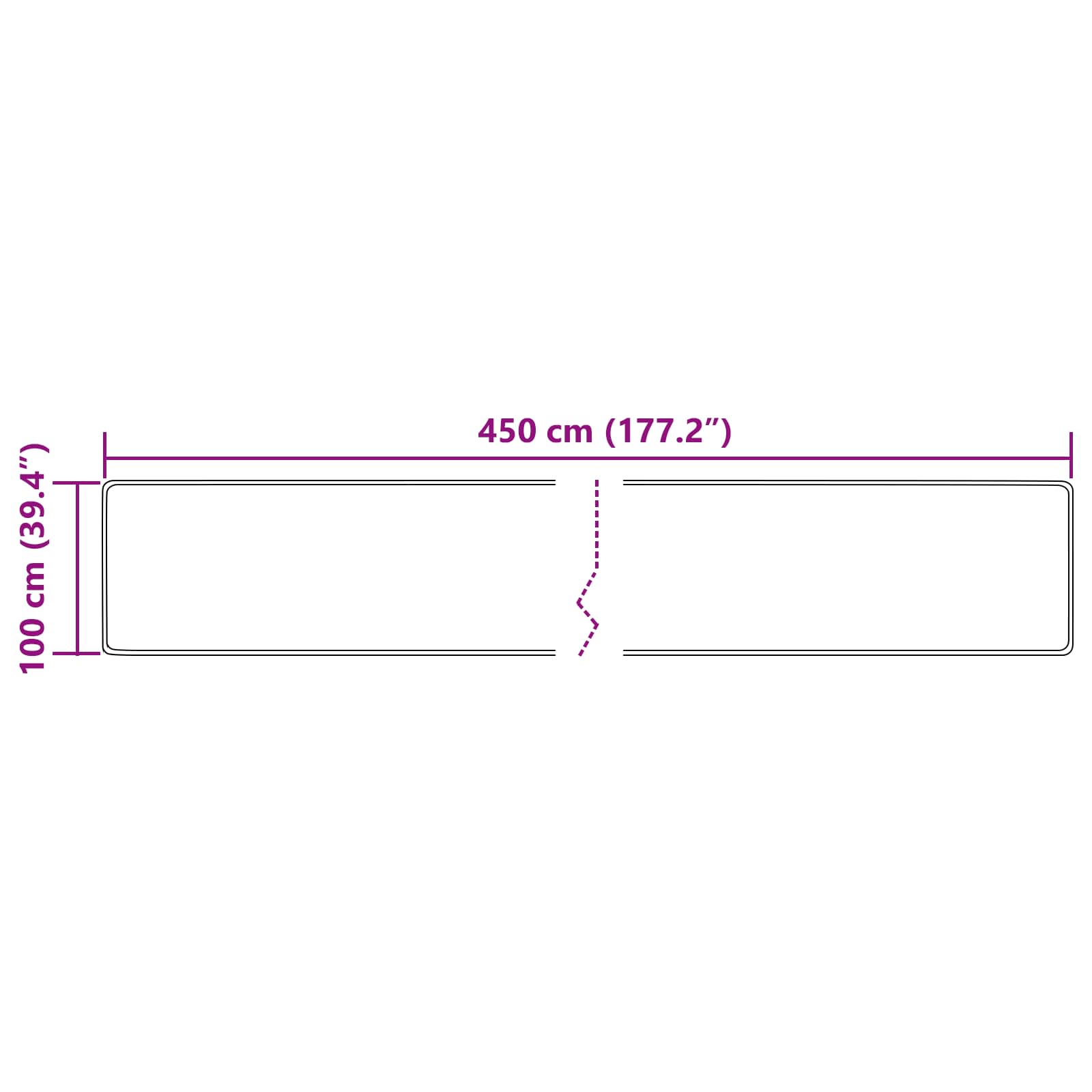 Traka za tepih MARSA Krema 100 x 450 cm Poliester i PVC