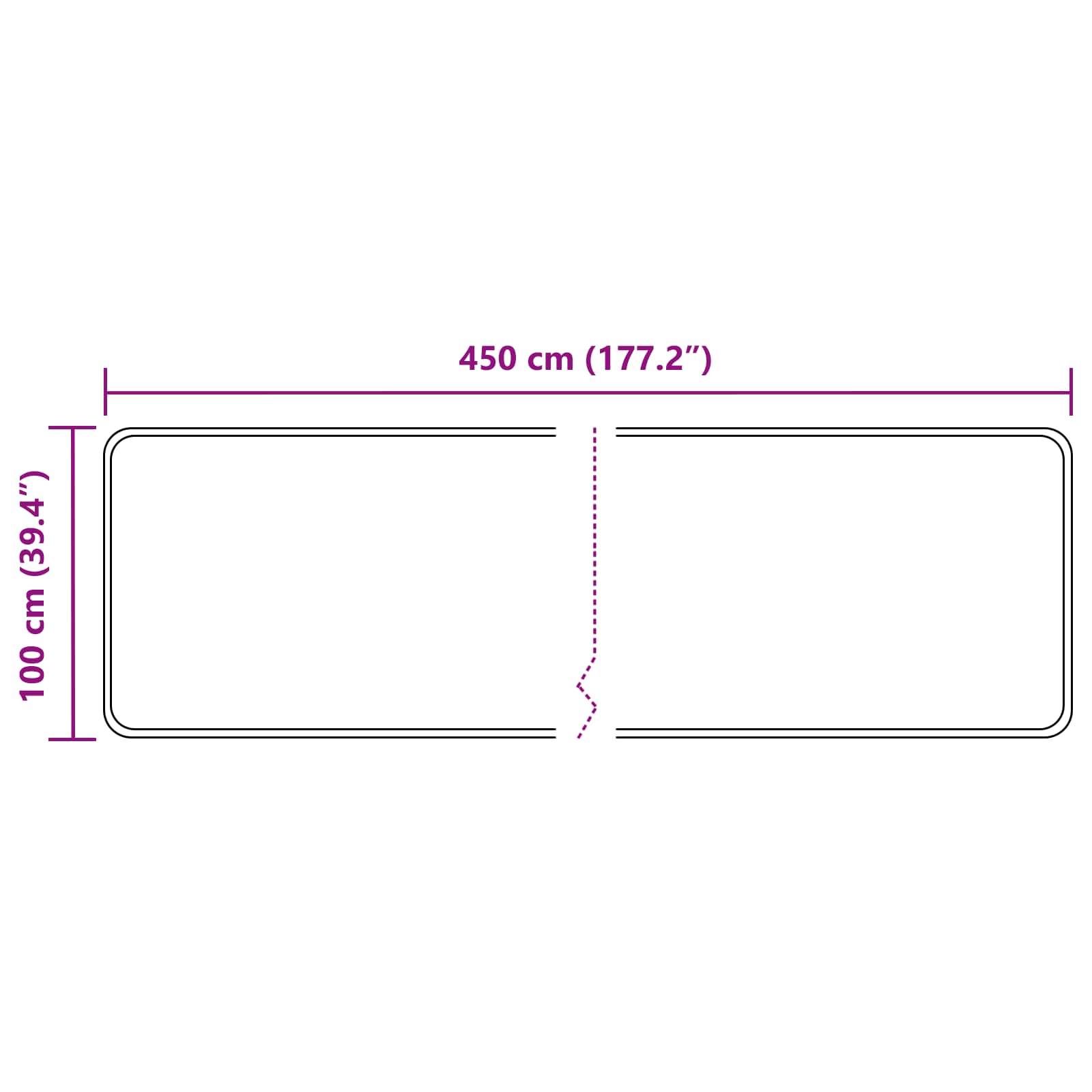 Traka za tepih MARSA Šumsko zelena 100 x 450 cm Poliester i PVC