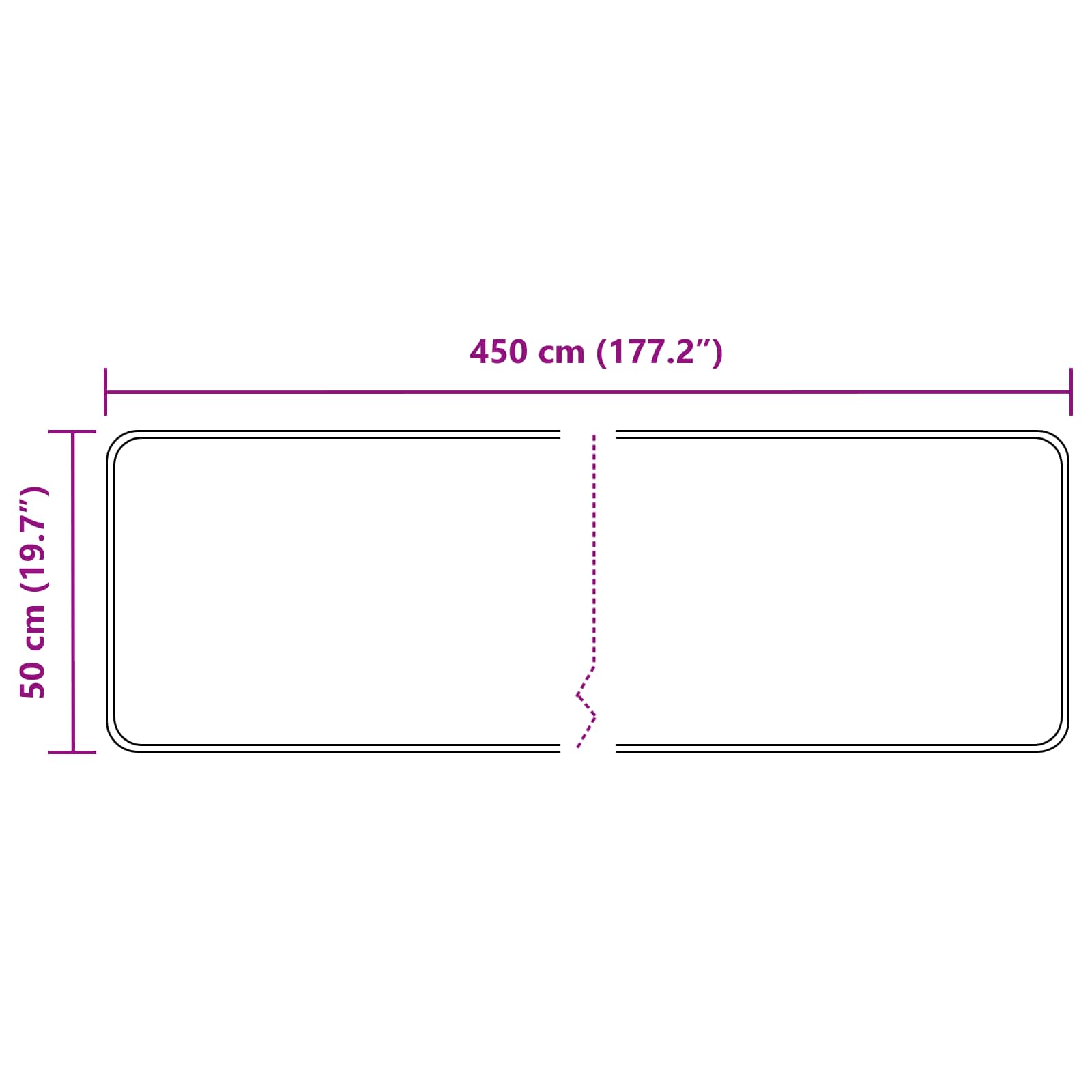 Traka za tepih MARSA Crna 50 x 450 cm Poliester i PVC