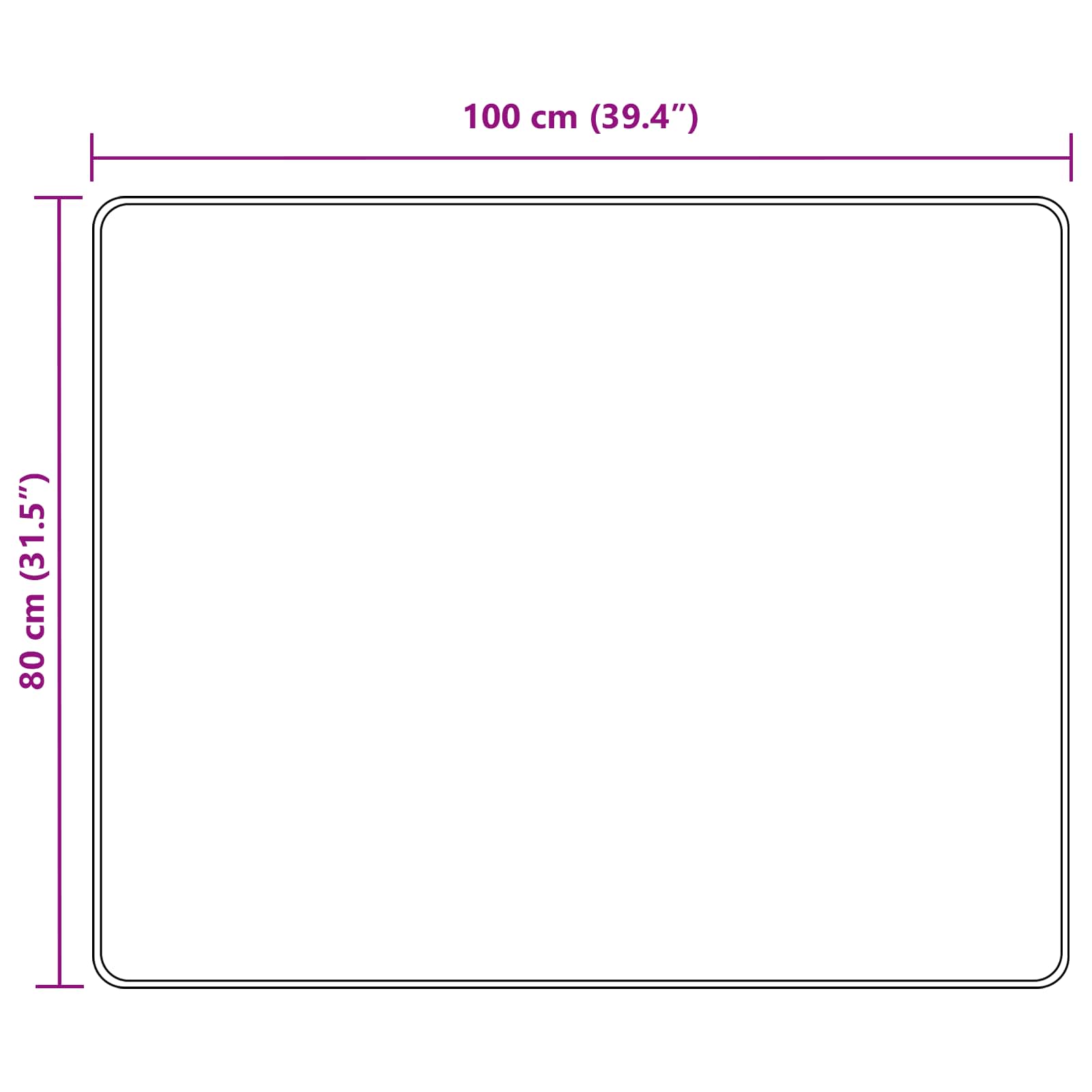 Traka za tepih MARSA Crna 80 x 100 cm Poliester i PVC
