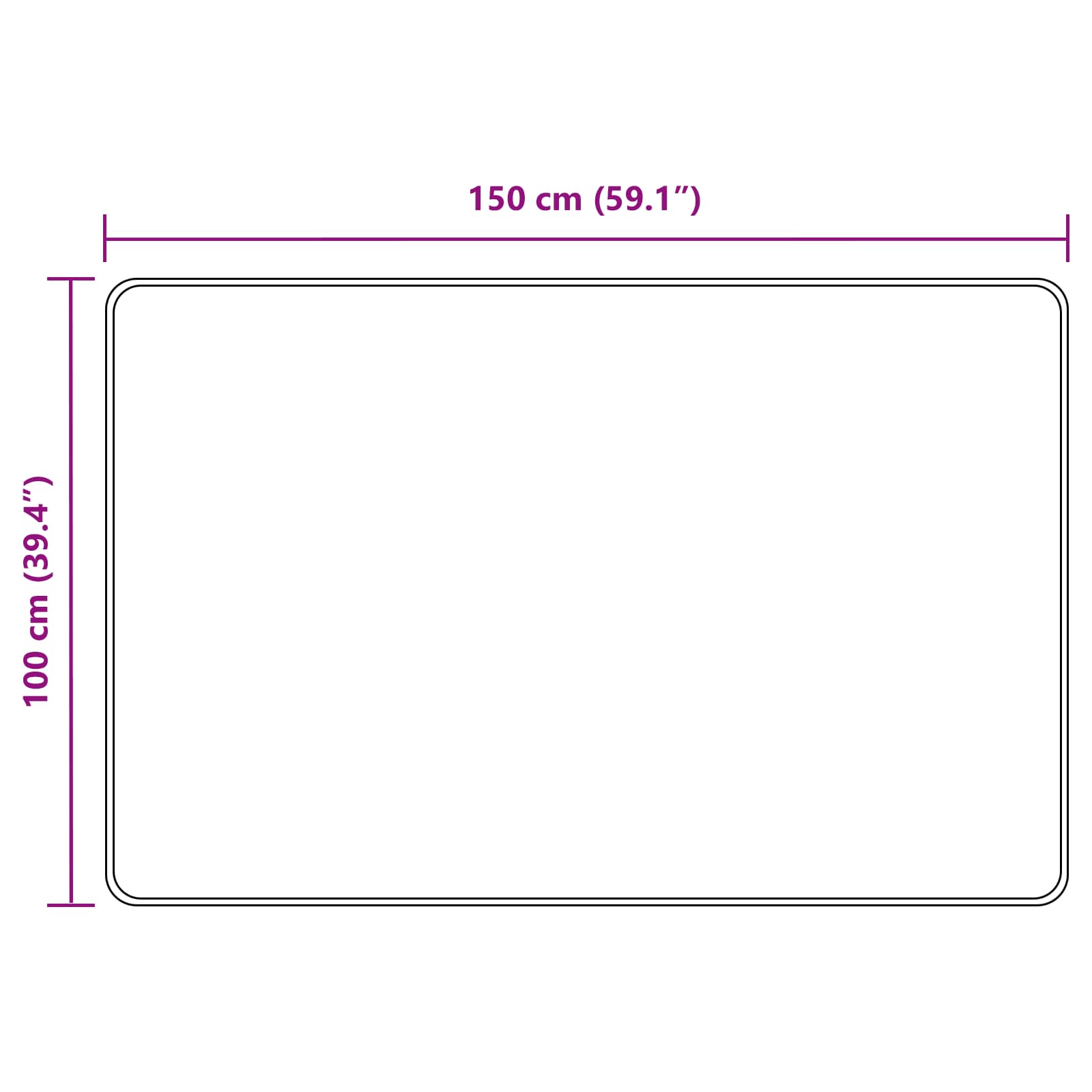 Traka za tepih MARSA Crna 100 x 150 cm Poliester i PVC