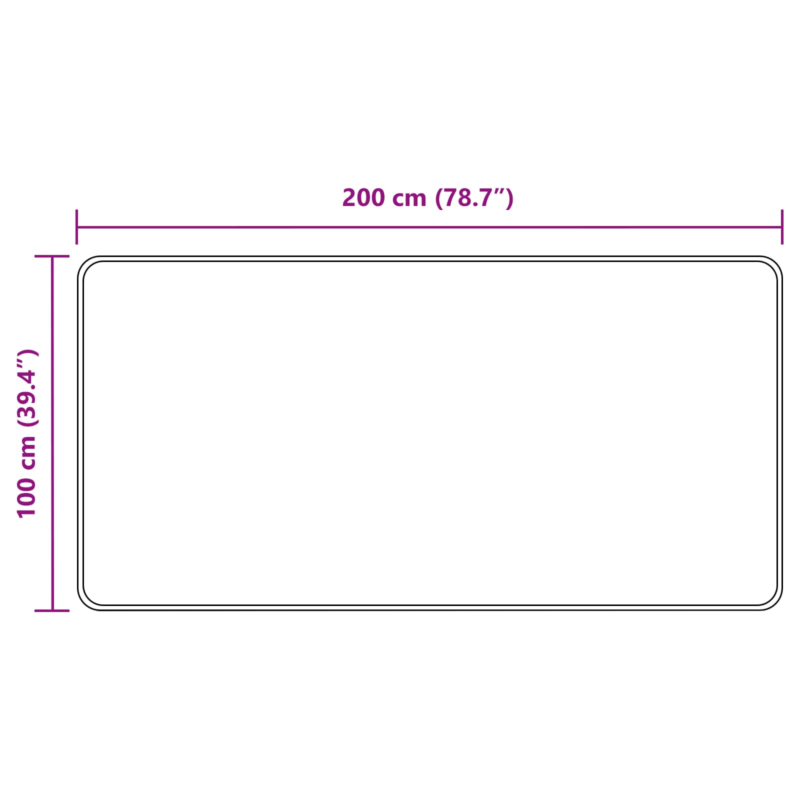 Traka za tepih MARSA Crna 100 x 200 cm Poliester i PVC