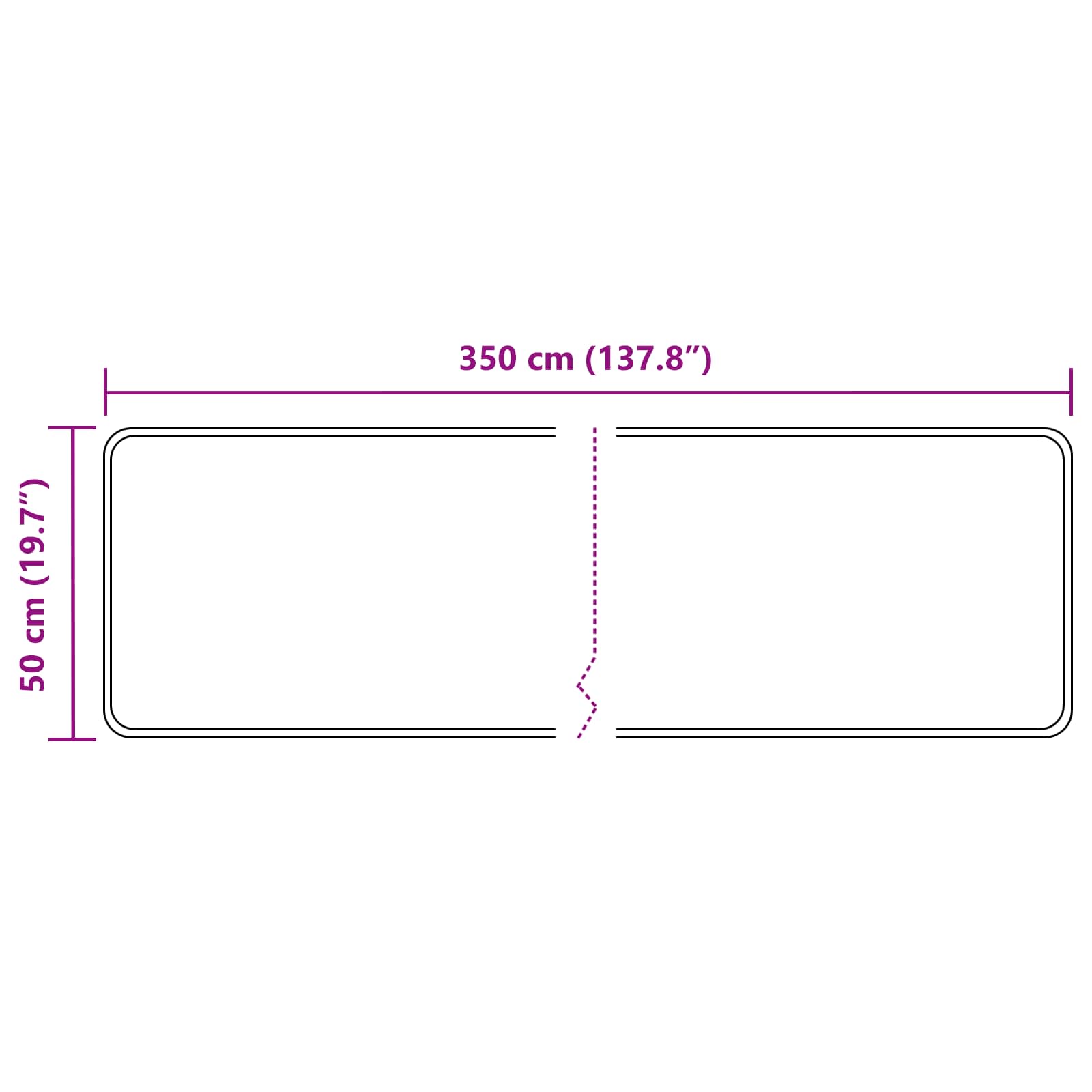 Traka za tepih MARSA Bijeli 50 x 350 cm Poliester i PVC