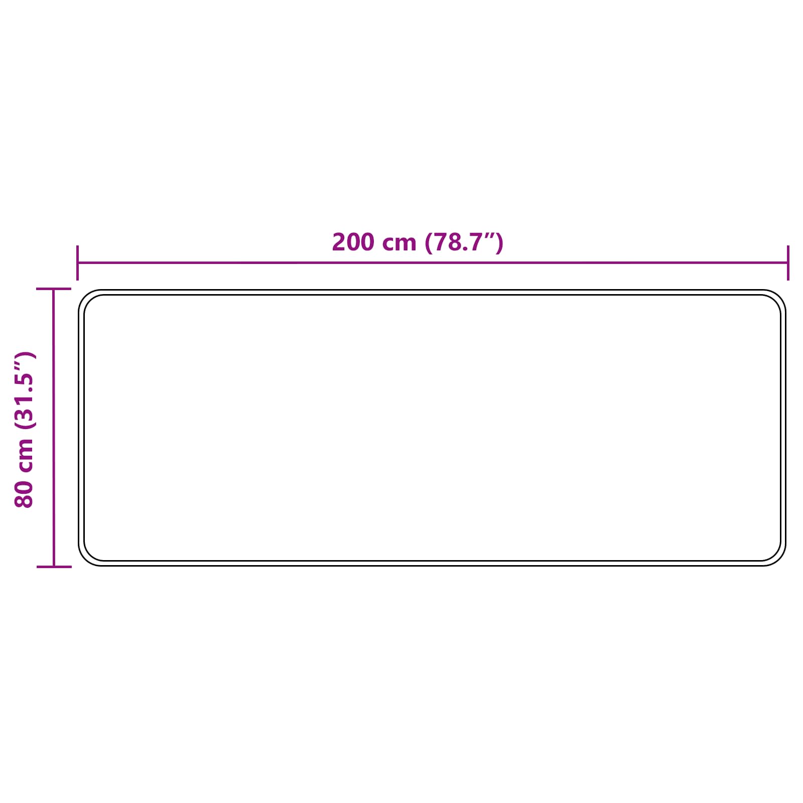 Traka za tepih MARSA Bijeli 80 x 200 cm Poliester i PVC
