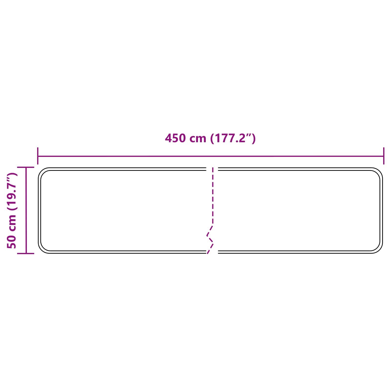 Traka za tepih MARSA Crna 50 x 450 cm Poliester i PVC