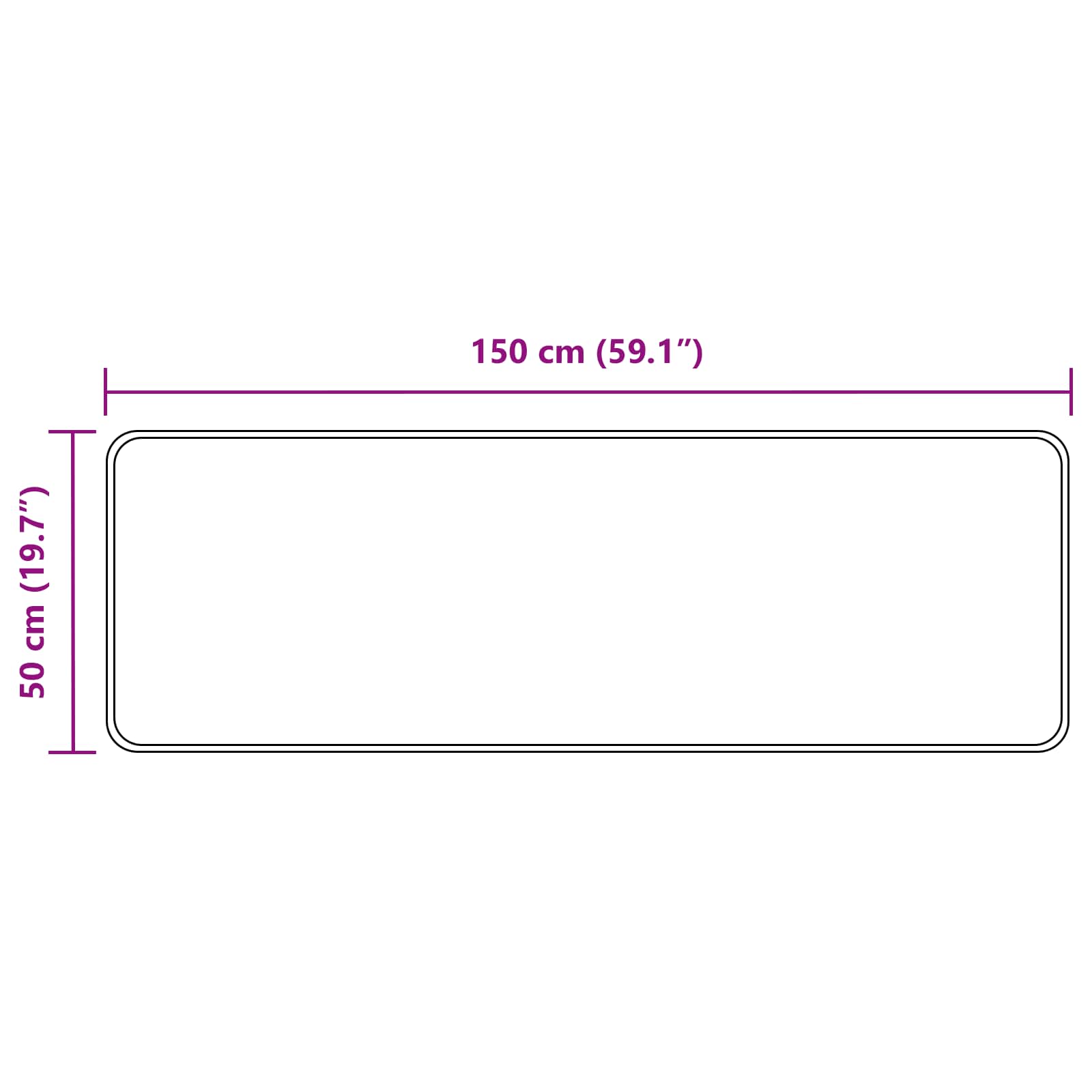 Traka za tepih MARSA Sivi 50 x 150 cm Poliester i PVC