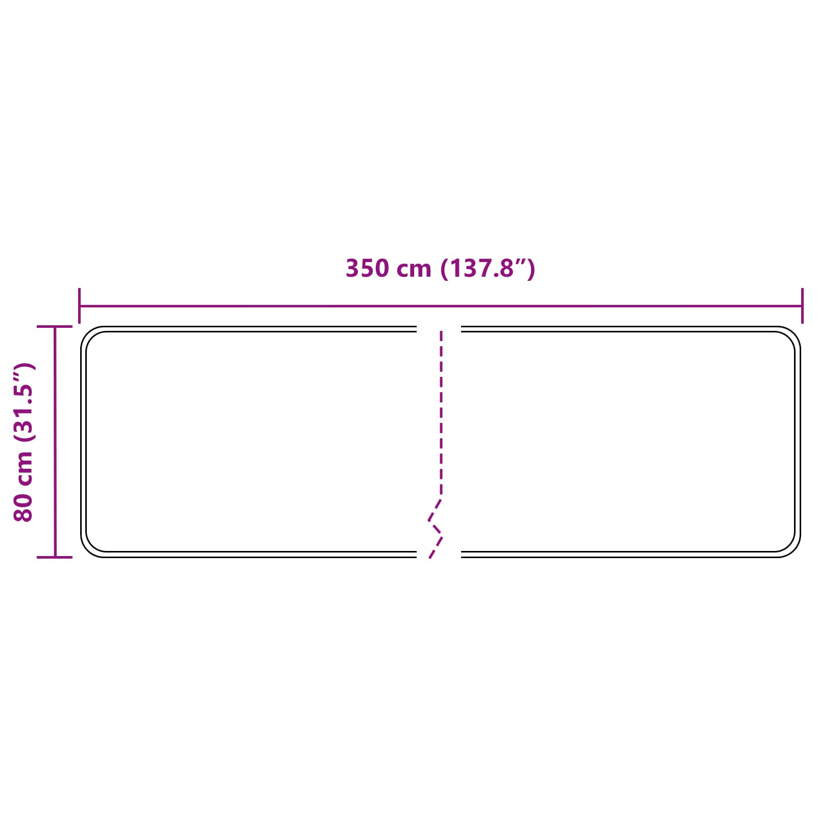 Traka za tepih MARSA Sivi 80 x 350 cm Poliester i PVC