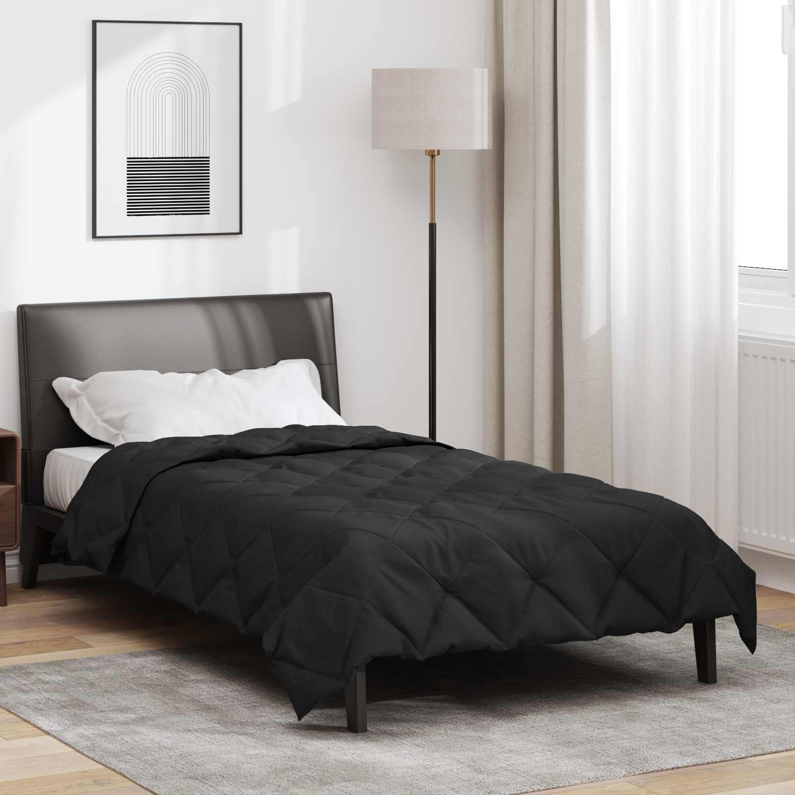 Ljetni pokrivač Crna 220 x 140 cm Mikrovlakna