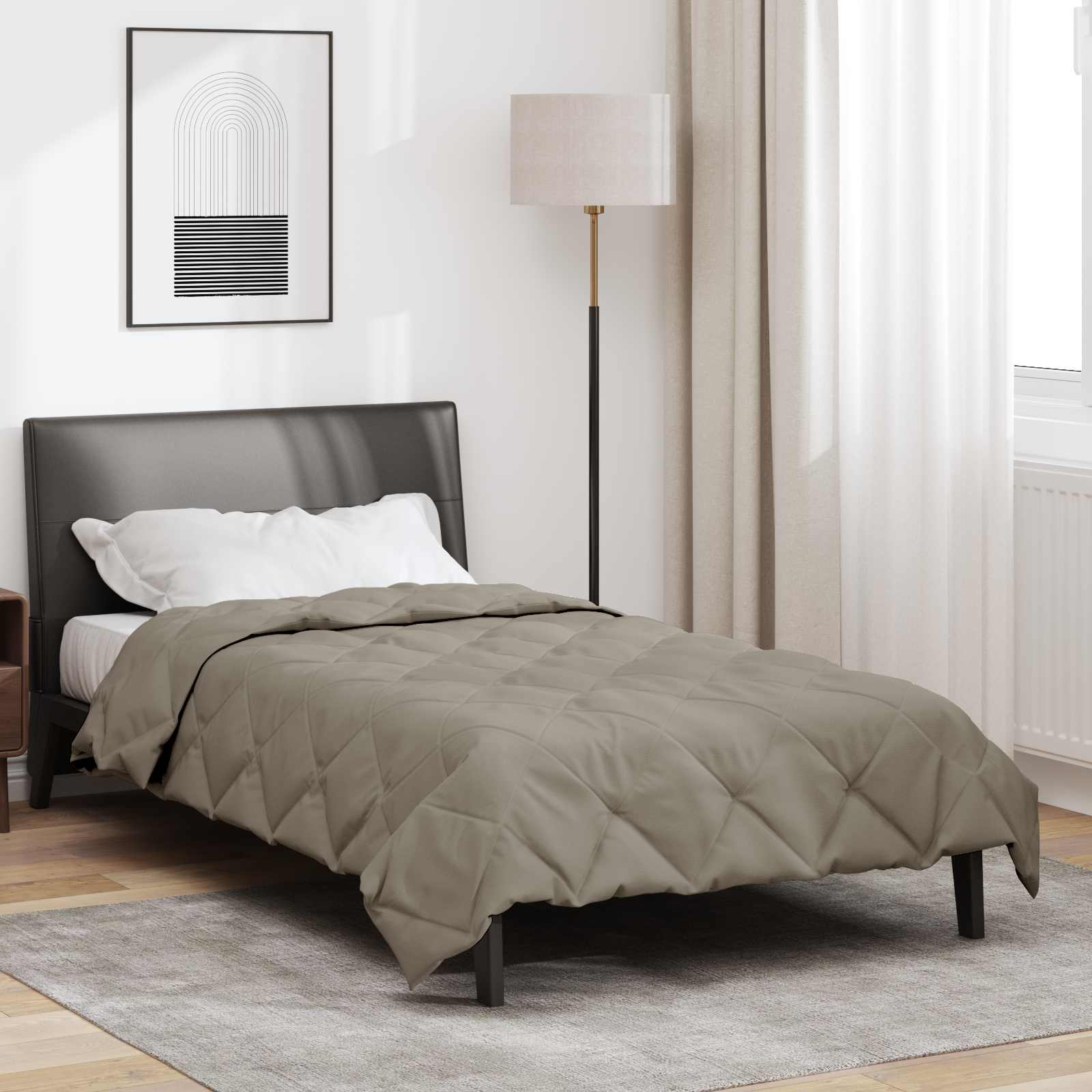 Ljetni pokrivač Svijetlo siva 200 x 140 cm Mikrovlakna