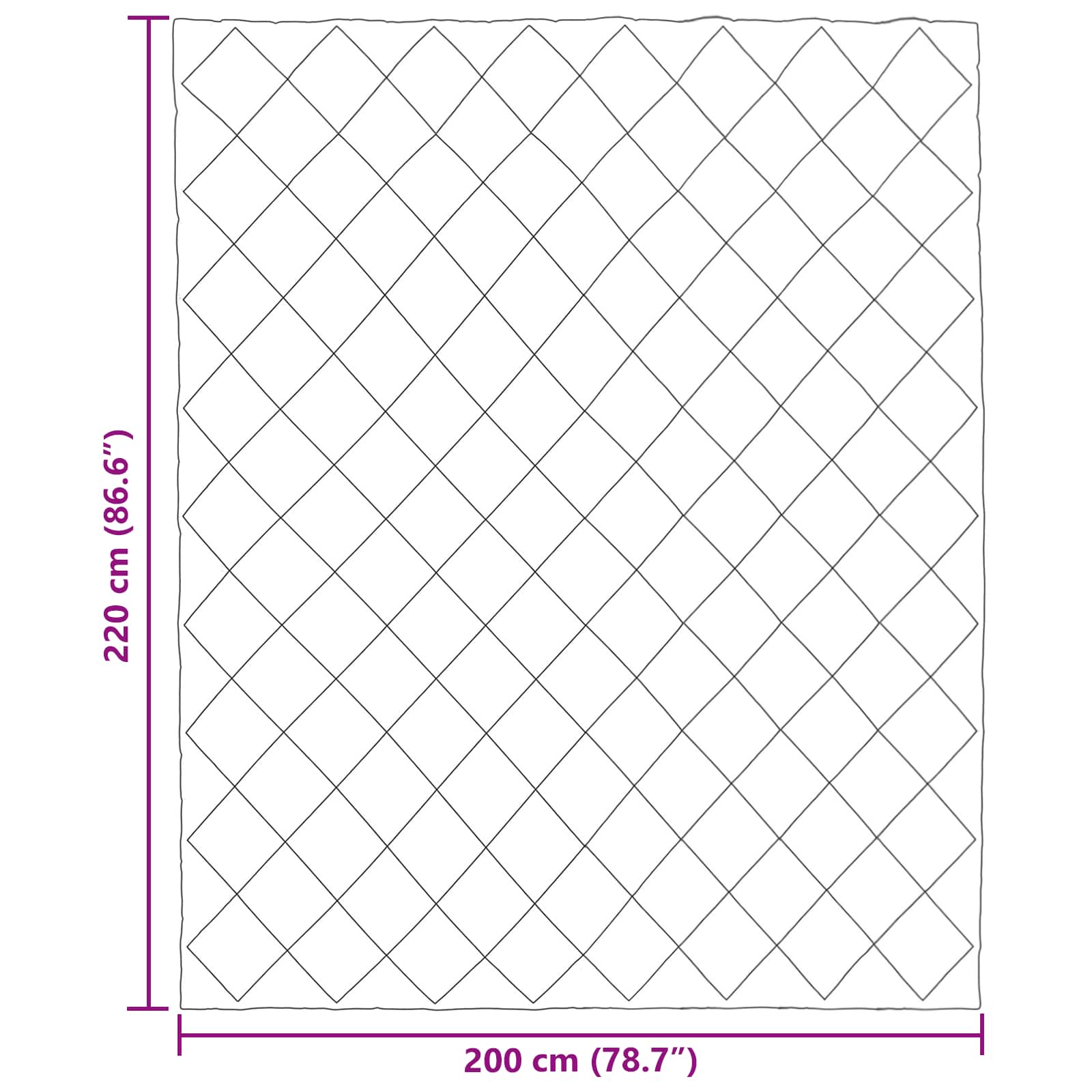 Puni pokrivač za cijelu godinu Crna 200 x 220 cm Mikrovlakna