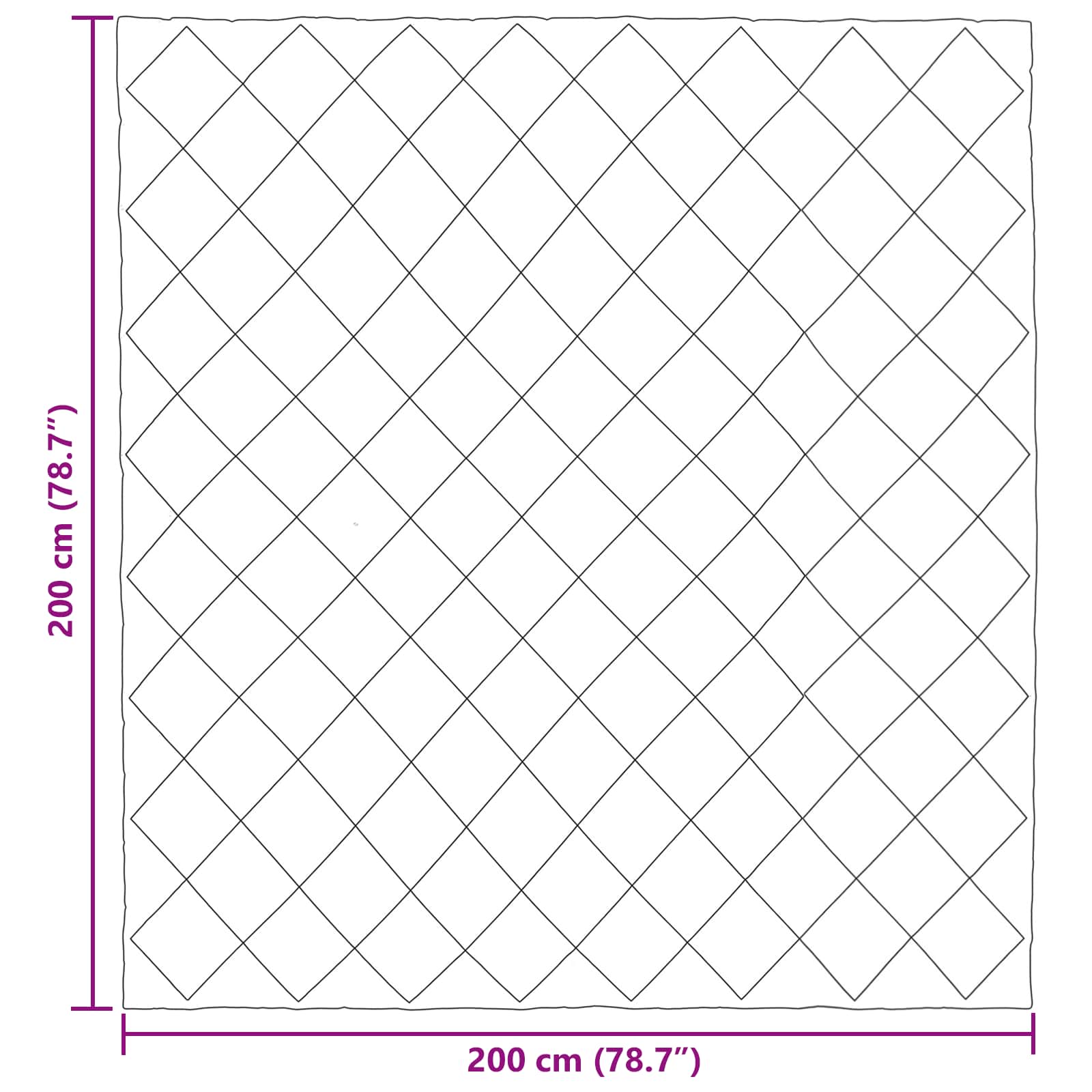 Zimska pokrivača Svijetlo siva i antracit 200 x 200 cm