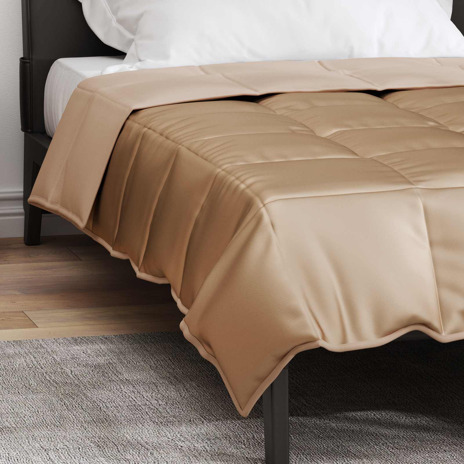 Ljetni pokrivač Zlatno 135 x 200 cm Saten i mikrovlakna