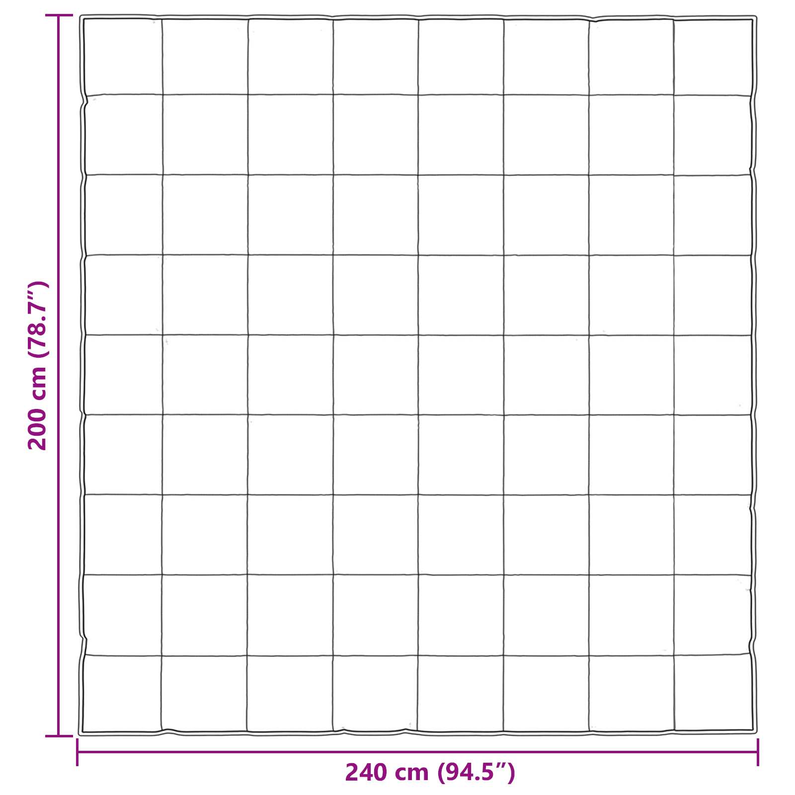 Ljetni pokrivač Crna 200 x 240 cm Saten i mikrovlakna