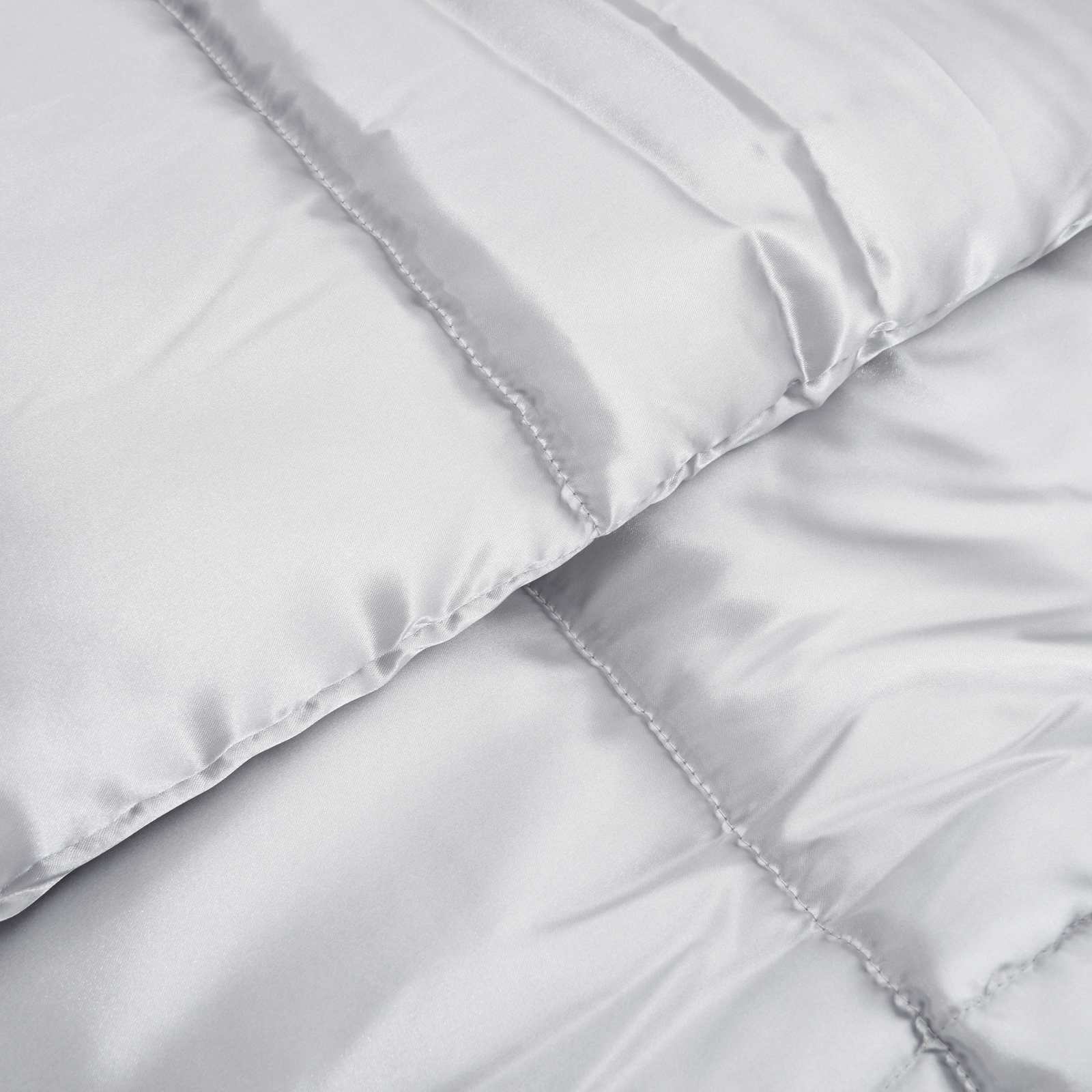 Ljetni pokrivač Srebrno 140 x 200 cm Saten i mikrovlakna